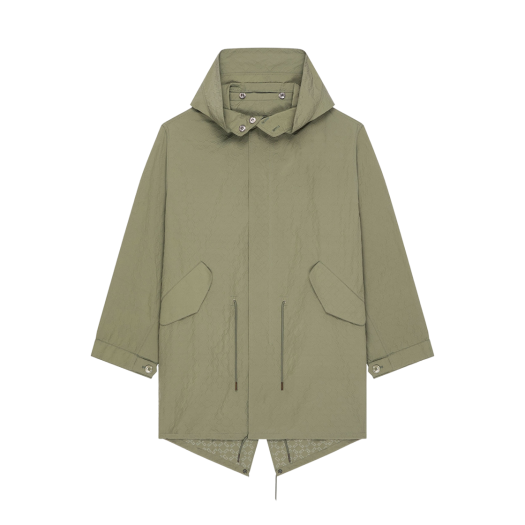 BM01B615X4-331 Givenchy Monogram Textured Parka Green