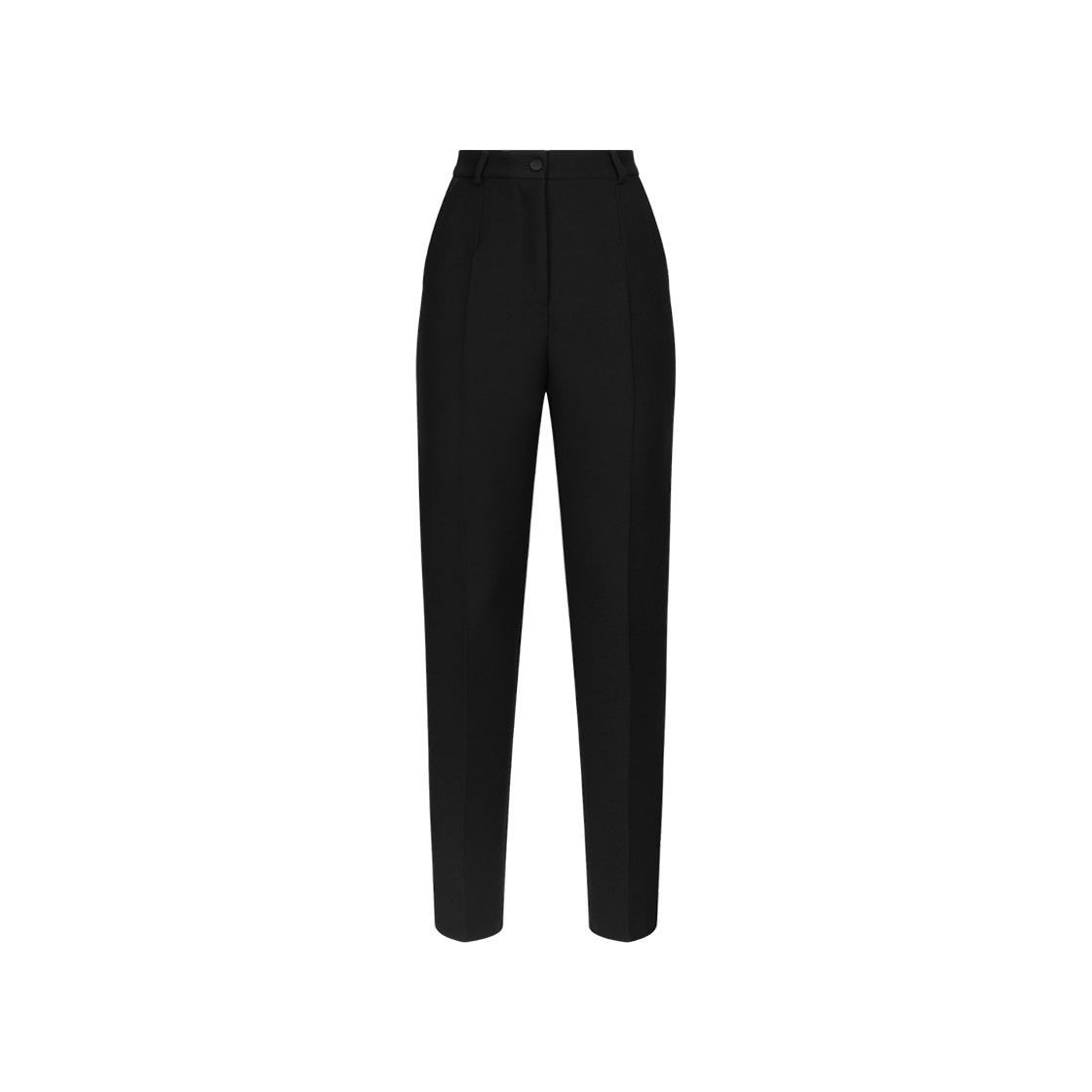FTAM0TFU21EN0000 (W) Dolce & Gabbana Tailored Wool Gabardine Tuxedo Pants Black