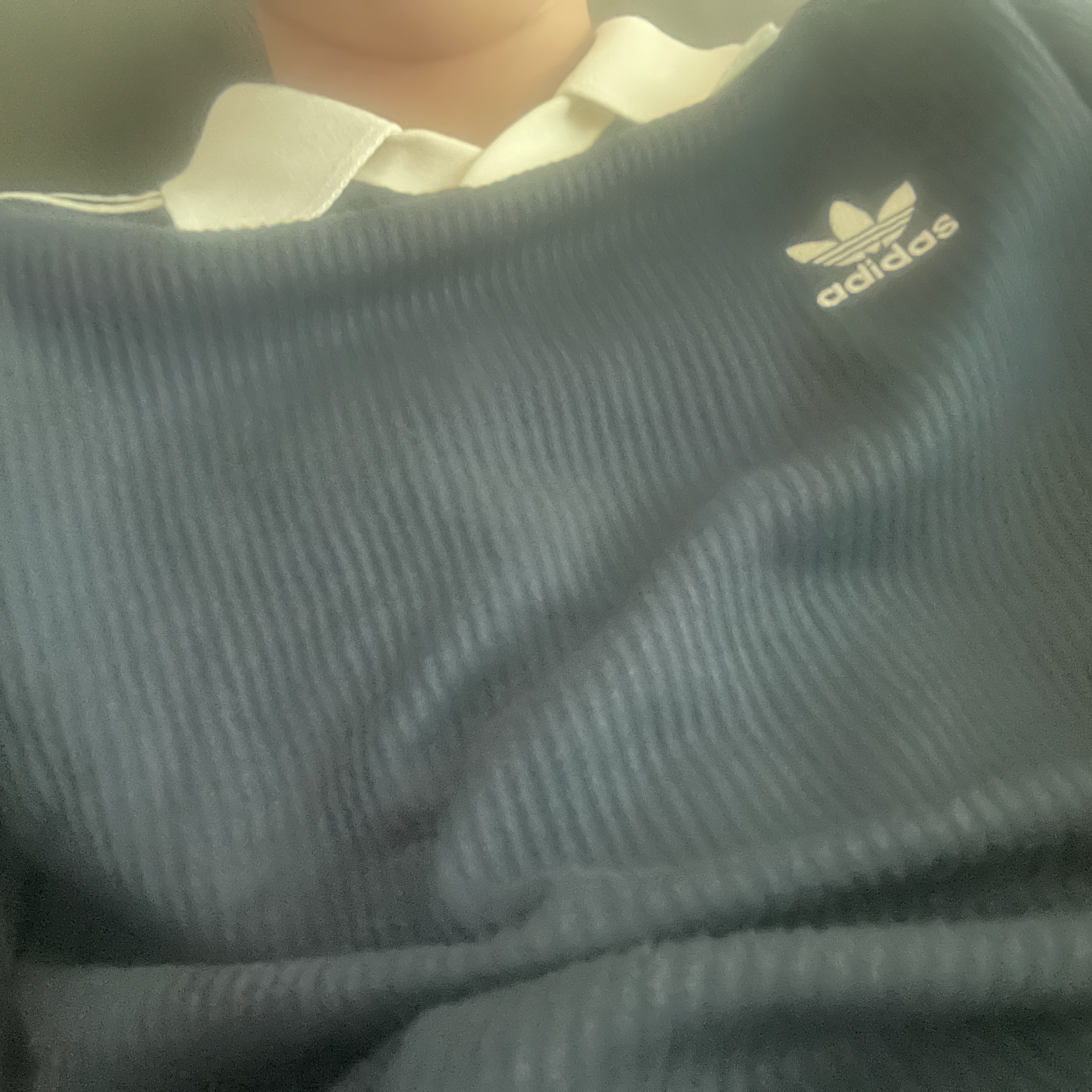Adidas Waffle Short Sleeve Polo Shirt Navy - KR Sizing 착용 스타일