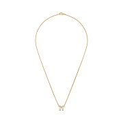 (W) Hermes Mini Pop H Pendant Gold & Blanc