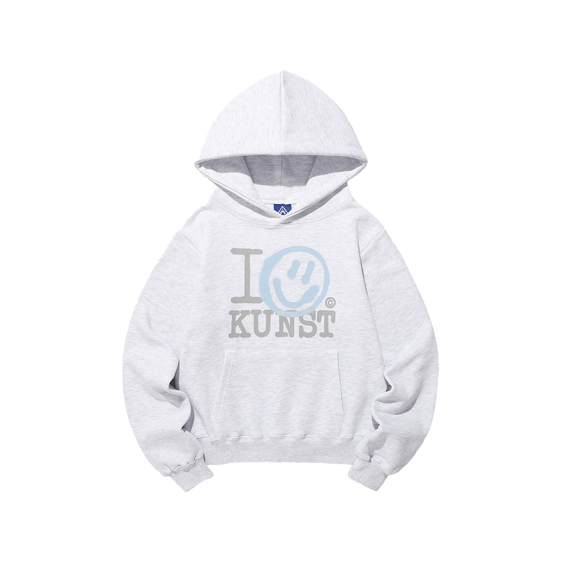 IK2FSMM410ALG ISTKUNST I Smiley Kunst Hoodie Light Grey