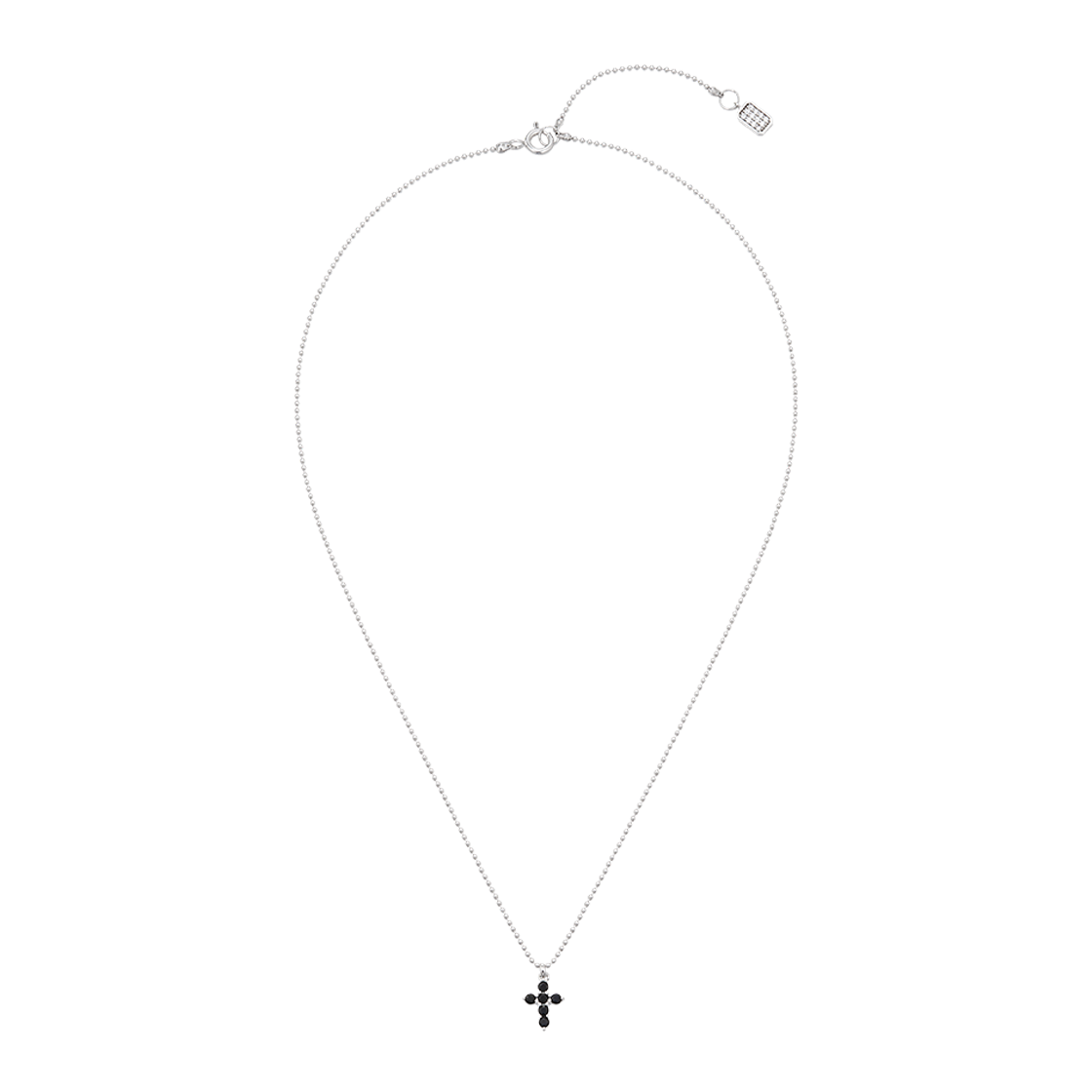 넘버링 #3719 스몰 크로스 네크리스 블랙(NUMBERING #3719 Small Cross Necklace Black)