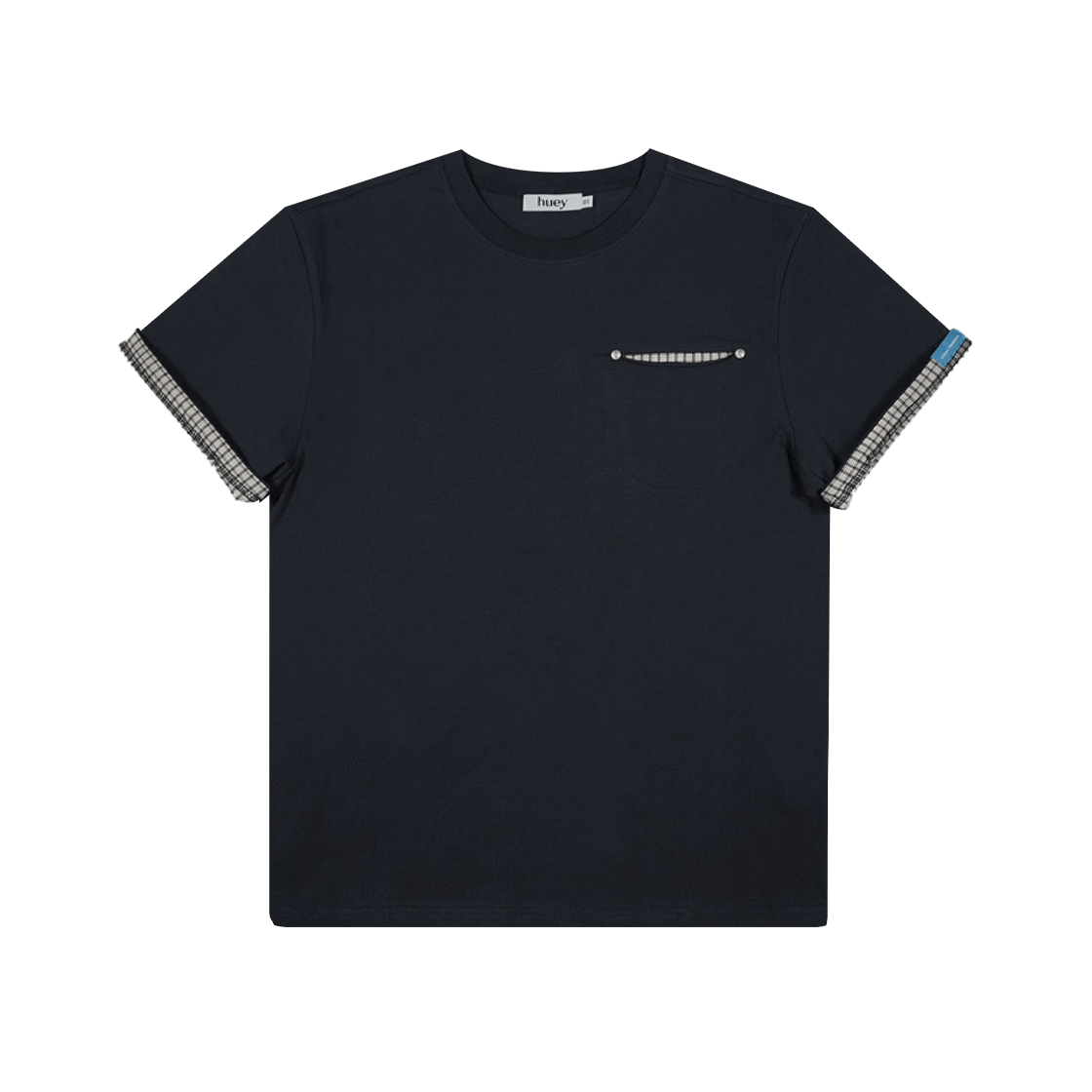 휴이 체크 롤 업 티 네이비(Huey Check Rollup Tee Navy)