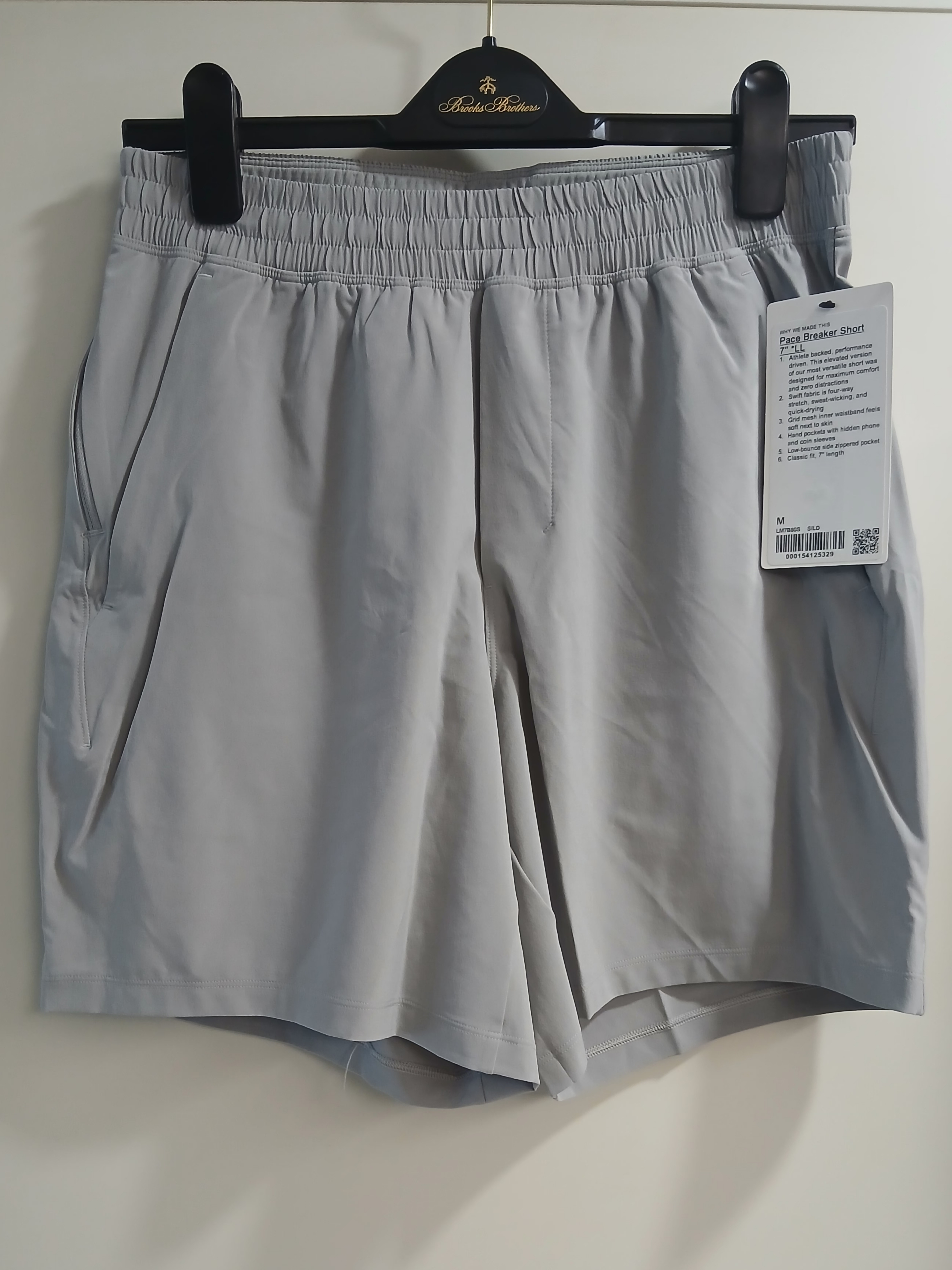Lululemon Pace Breaker Linerless Shorts 7 Inch Black 착용 스타일 - 1