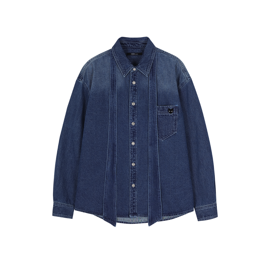 SH5SH821IN SONGZIO ZZERO Ribbon Denim Shirt Indigo