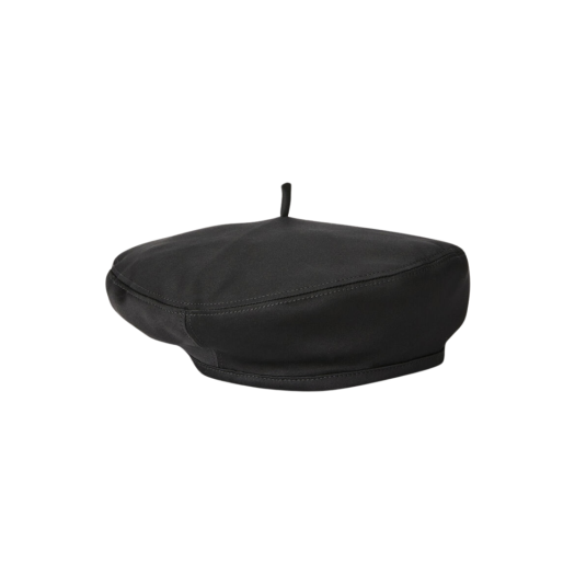 FAO7304-8000 (W) Loro Piana Silk Basque Hat Black