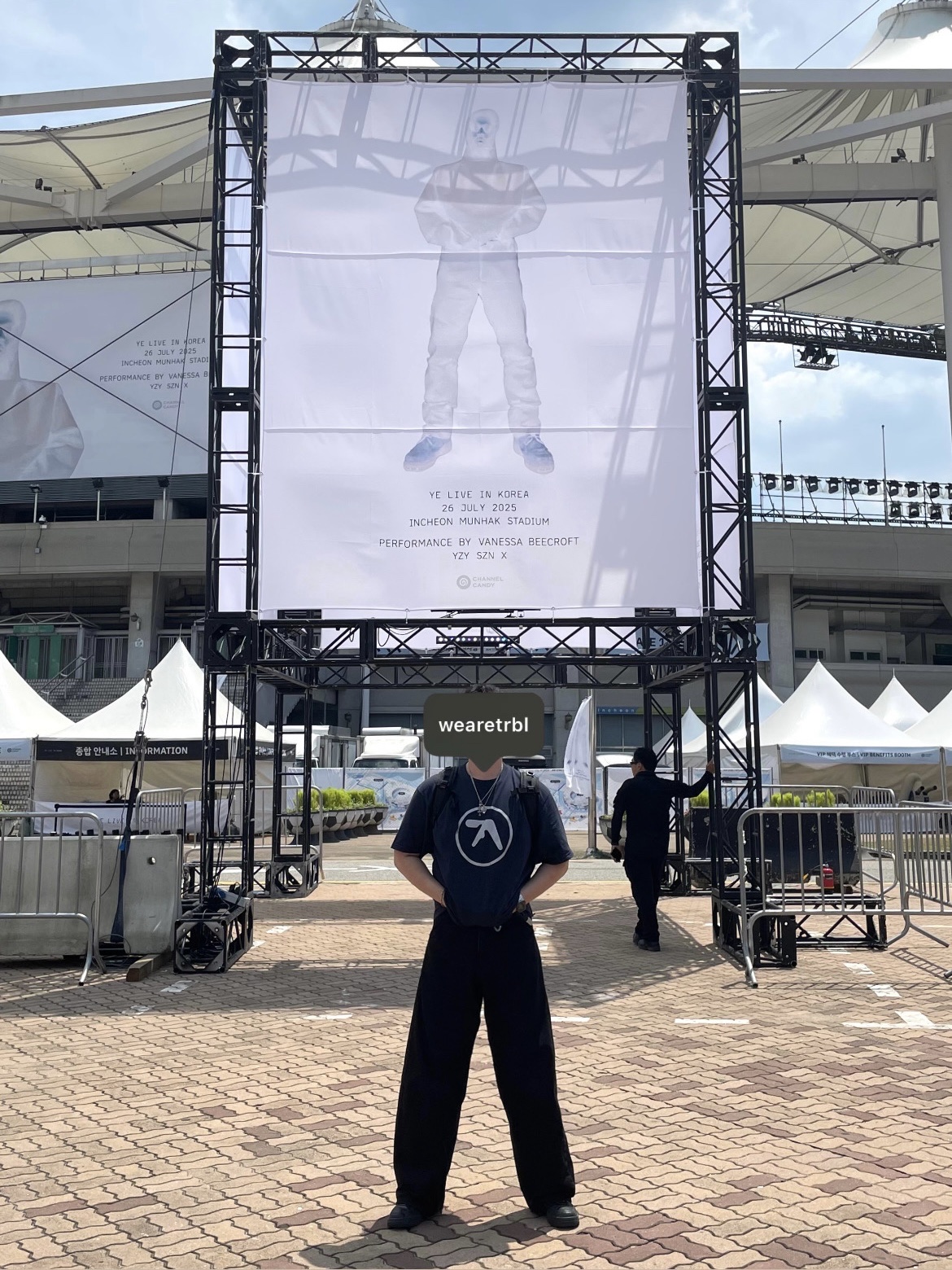 Supreme x Aphex Twin Ambient Works T-Shirt Navy - 25SS 착용 스타일