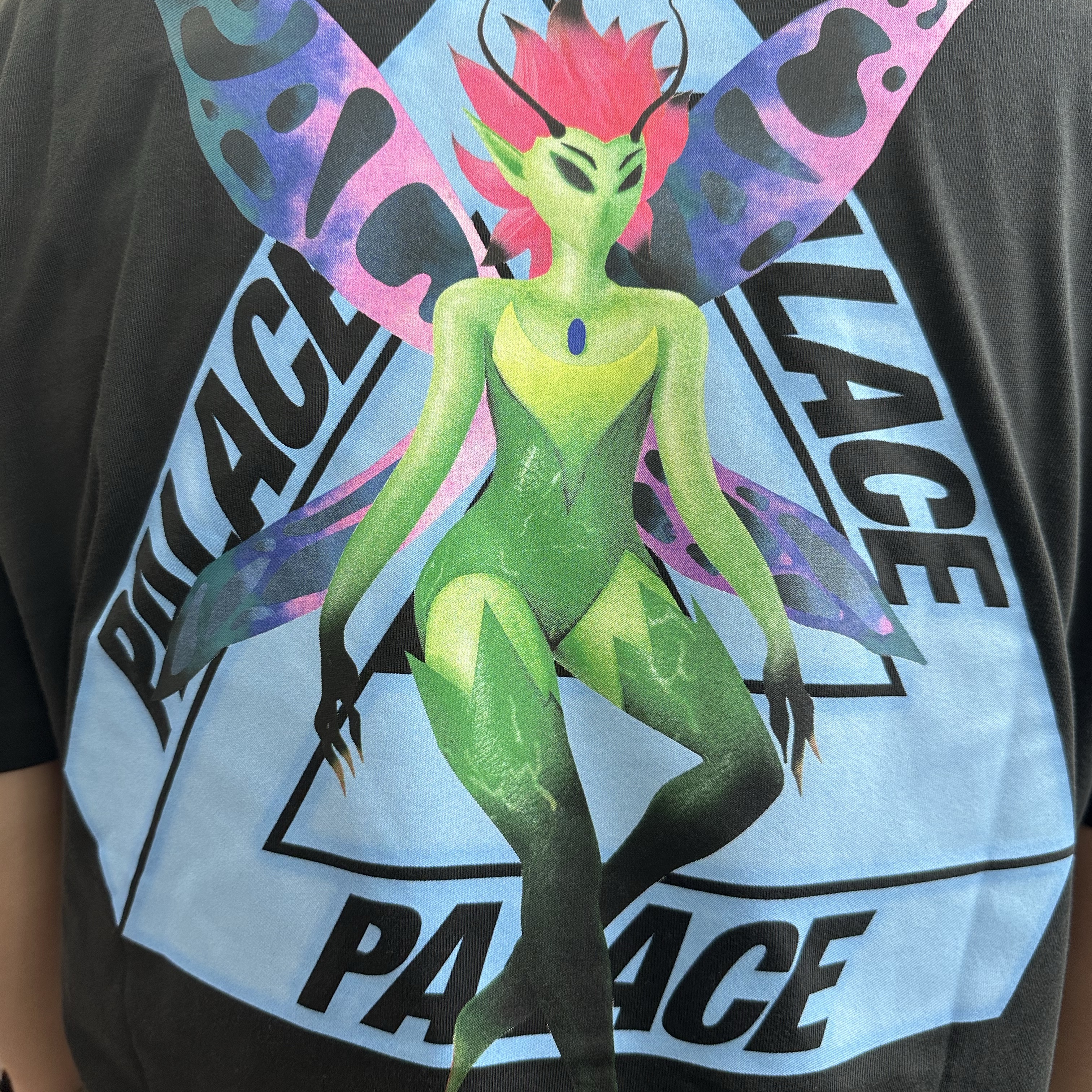Palace Tri Fairy T-Shirt Black - 25SS 착용 스타일