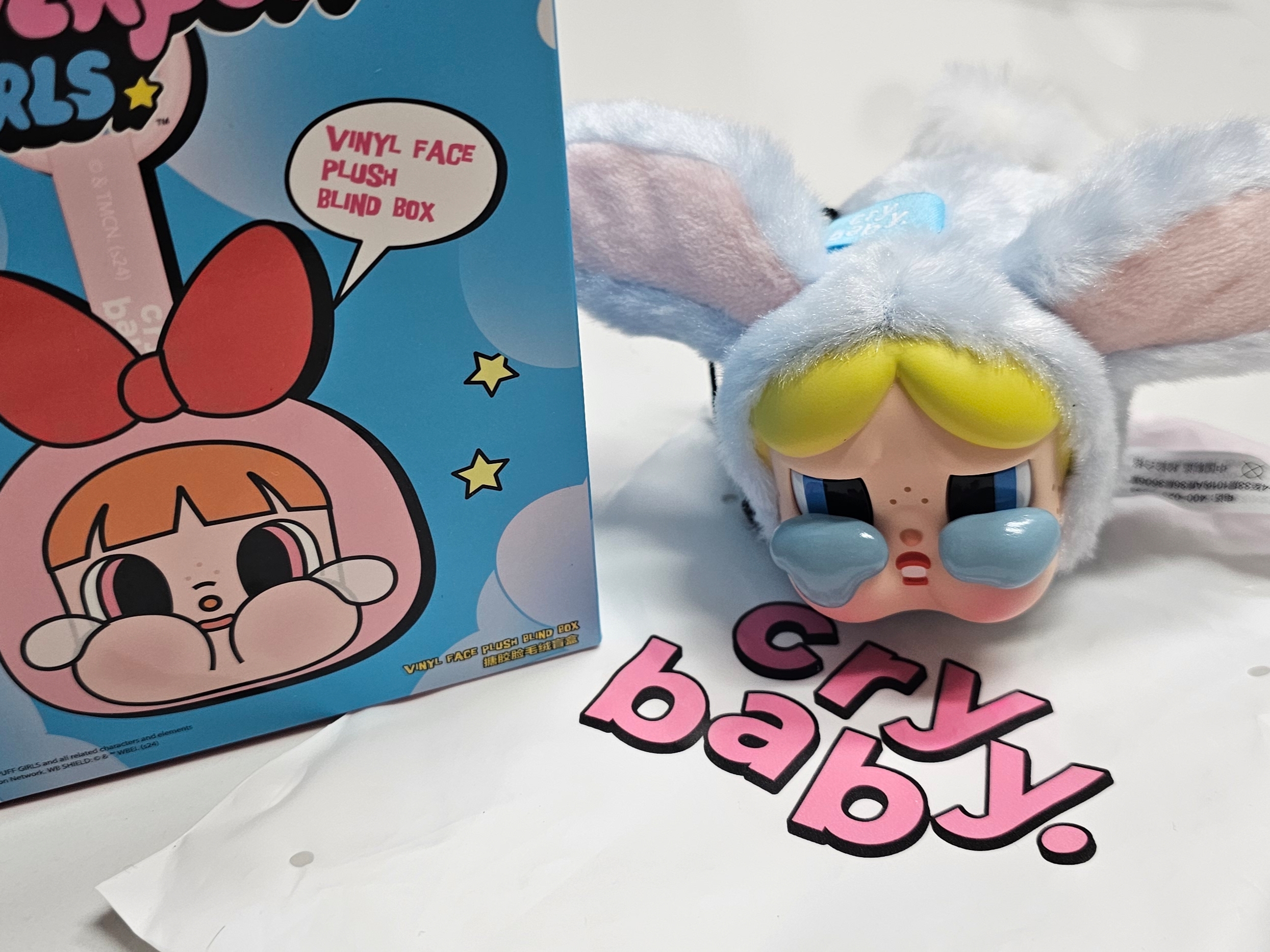 Pop Mart Crybaby x Powerpuff Girls Series Keyring Bunny Bubbles (Opened Case) 착용 스타일 - 1