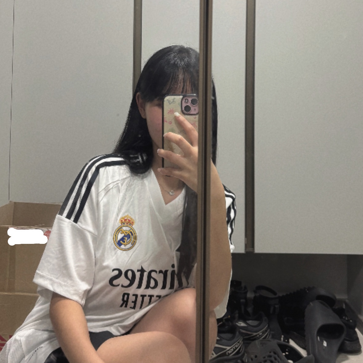 Adidas Real Madrid 2024/25 Home Jersey White - KR Sizing (Non Marking Ver.) 착용 스타일