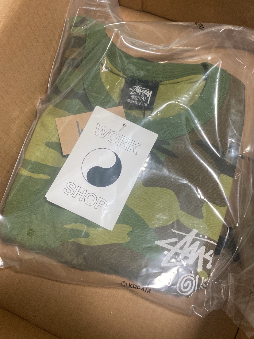 Stussy x Our Legacy Work Shop Surfman Pigment Dyed T-Shirt Camo 착용 스타일 - 2