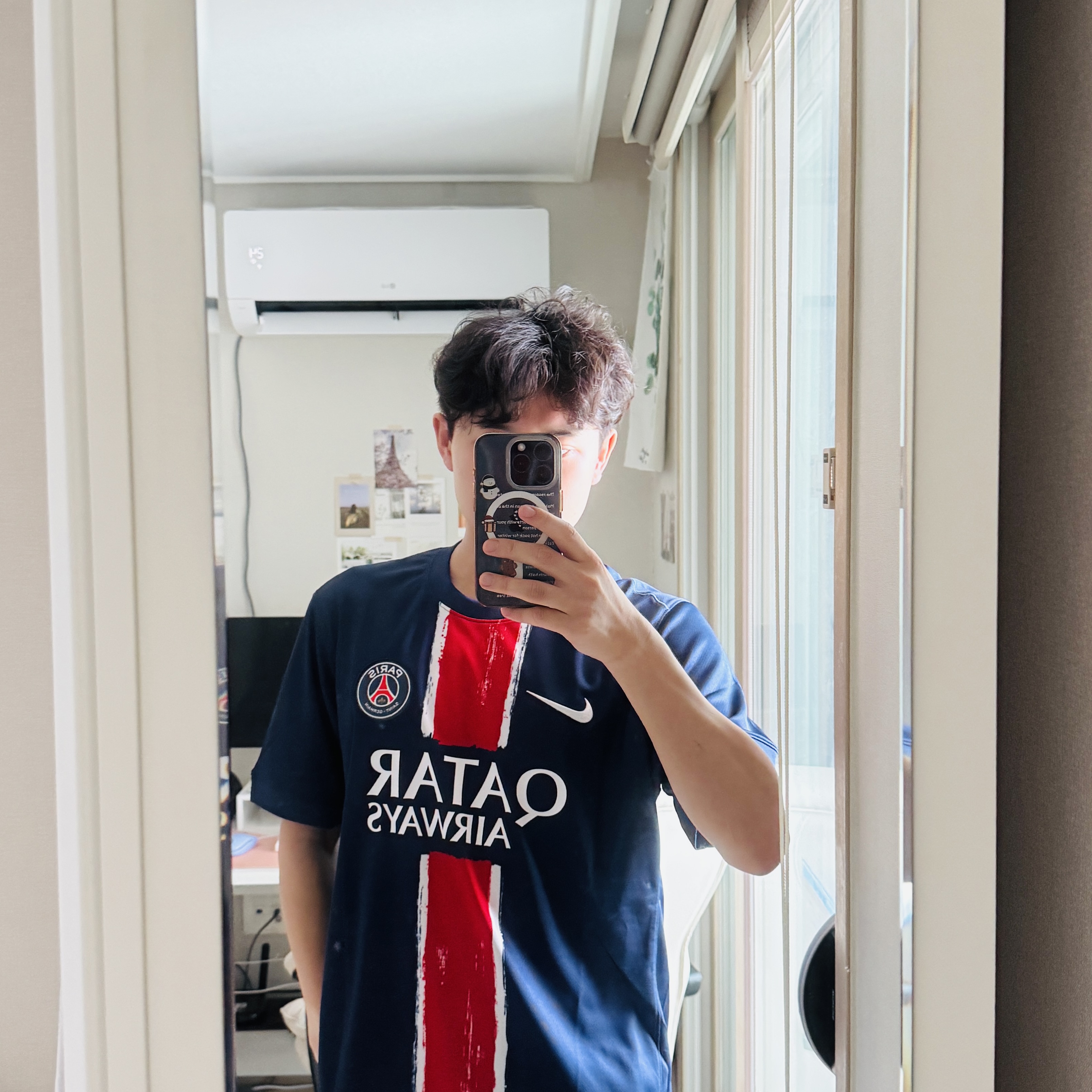 Nike Paris Saint-Germain 2024/25 Dri-Fit Stadium Home Replica Jersey Midnight Navy (Non Marking Ver.) 착용 스타일 - 1