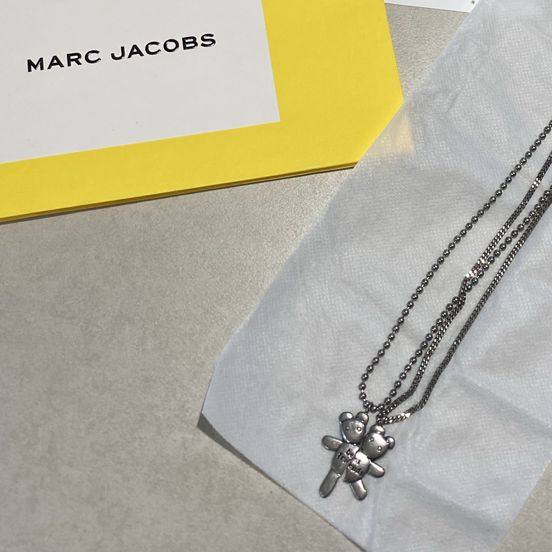 Heaven by Marc Jacobs Friendship Necklace Set Silver Ox (Set of 2) 착용 스타일