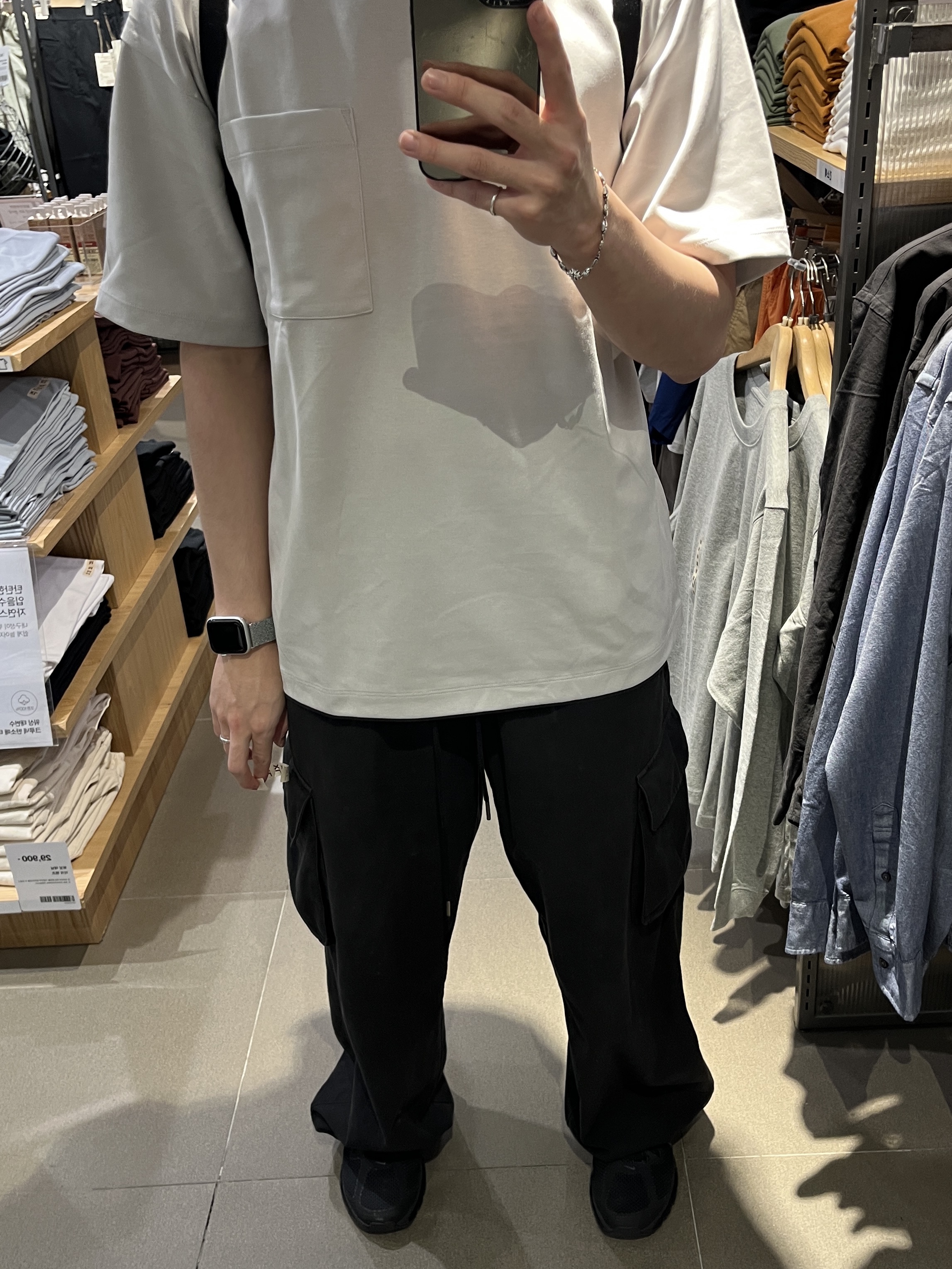 Polyteru Human Index Index Cargo Pants Black 착용 스타일