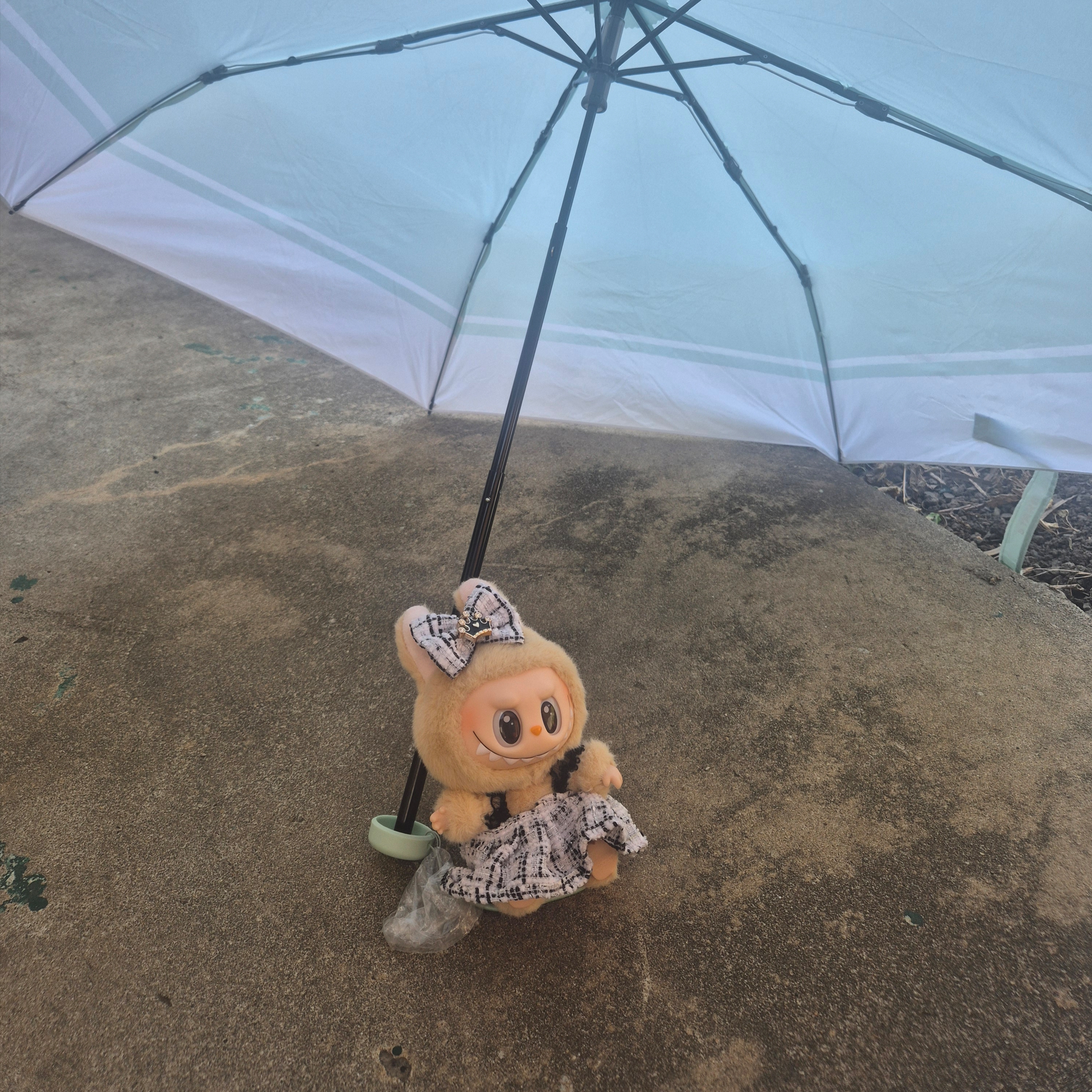 Pop Mart Labubu Let's Play Together Doll Series Baba Keyring (Opened Case) 착용 스타일