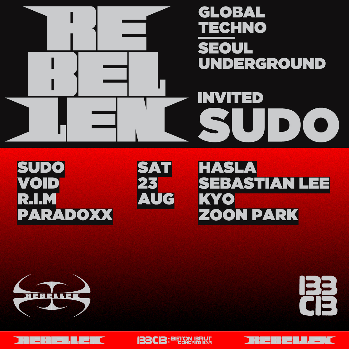 리벨런 X 베톤부르트 콘크리트 바 인바이트 수도(Rebellen X BBCB Intvite SUDO)