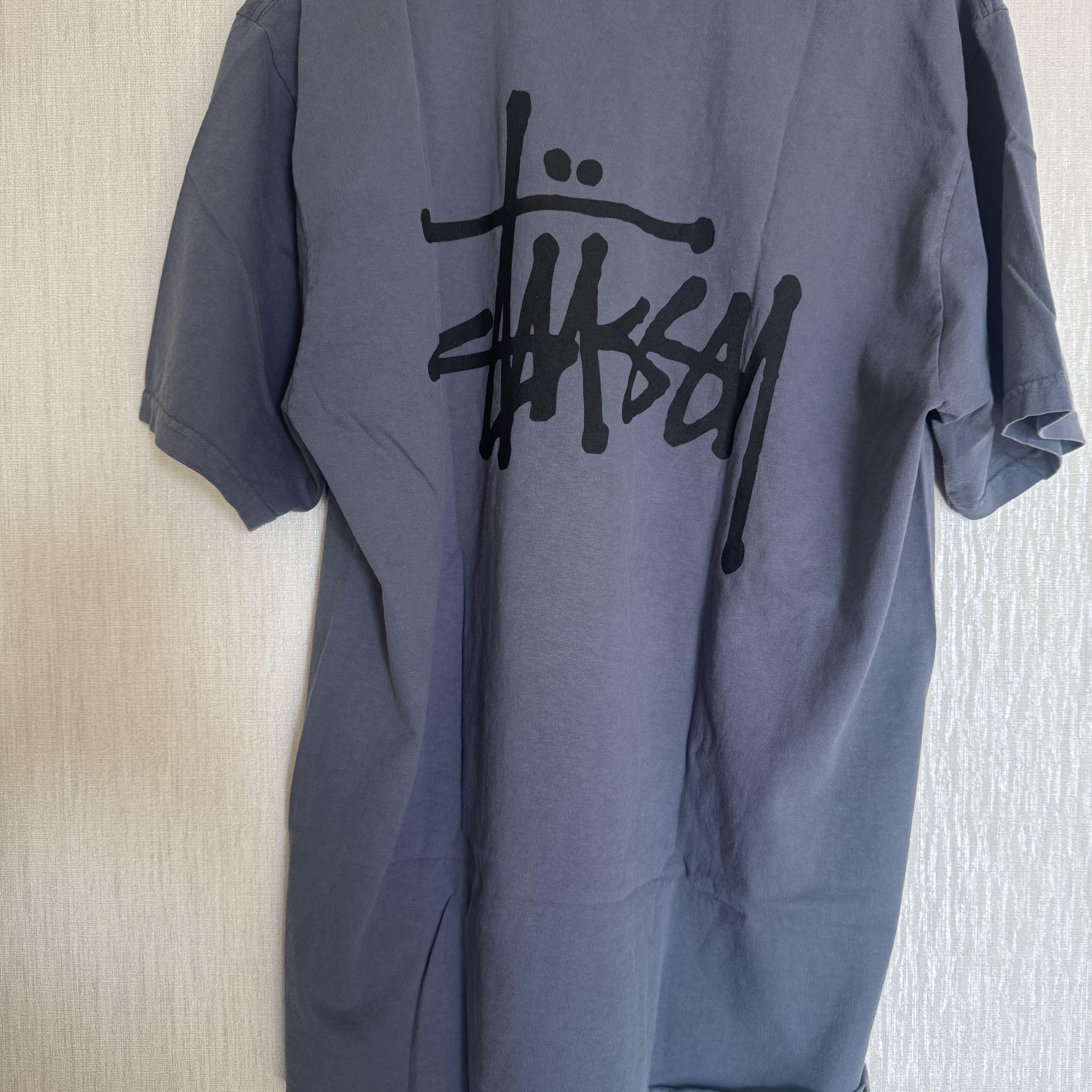 Stussy Basic Stussy Pigment Dyed T-Shirt Indigo 2024 착용 스타일 - 2