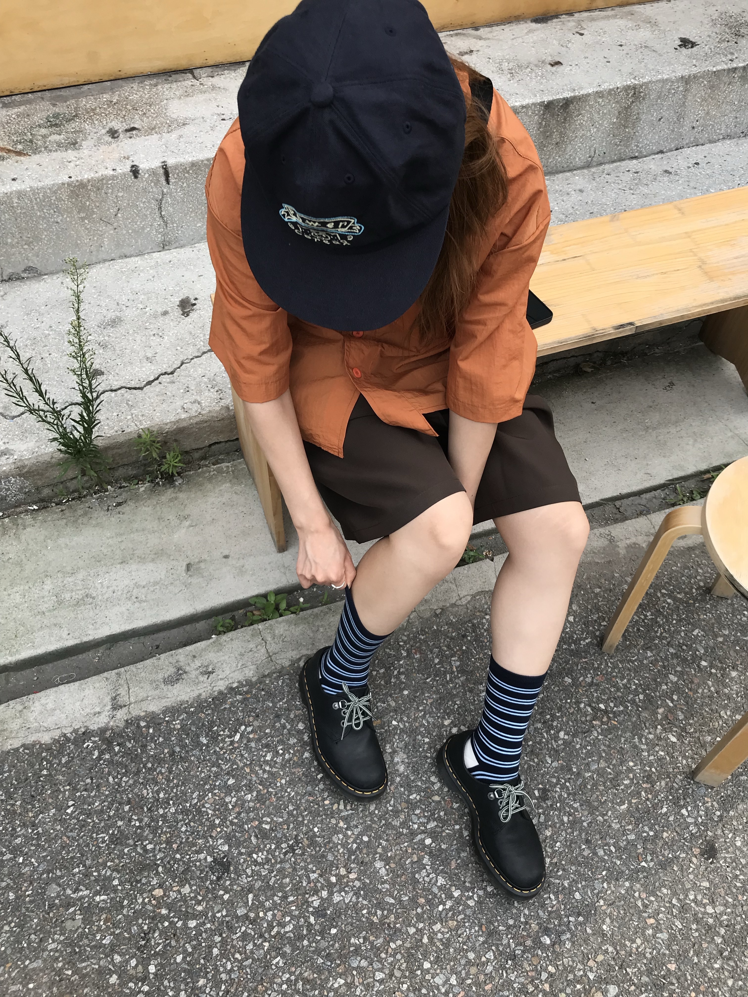 Dr. Martens x Thisisneverthat 1461 Waxed Full Grain Black 착용 스타일 - 2