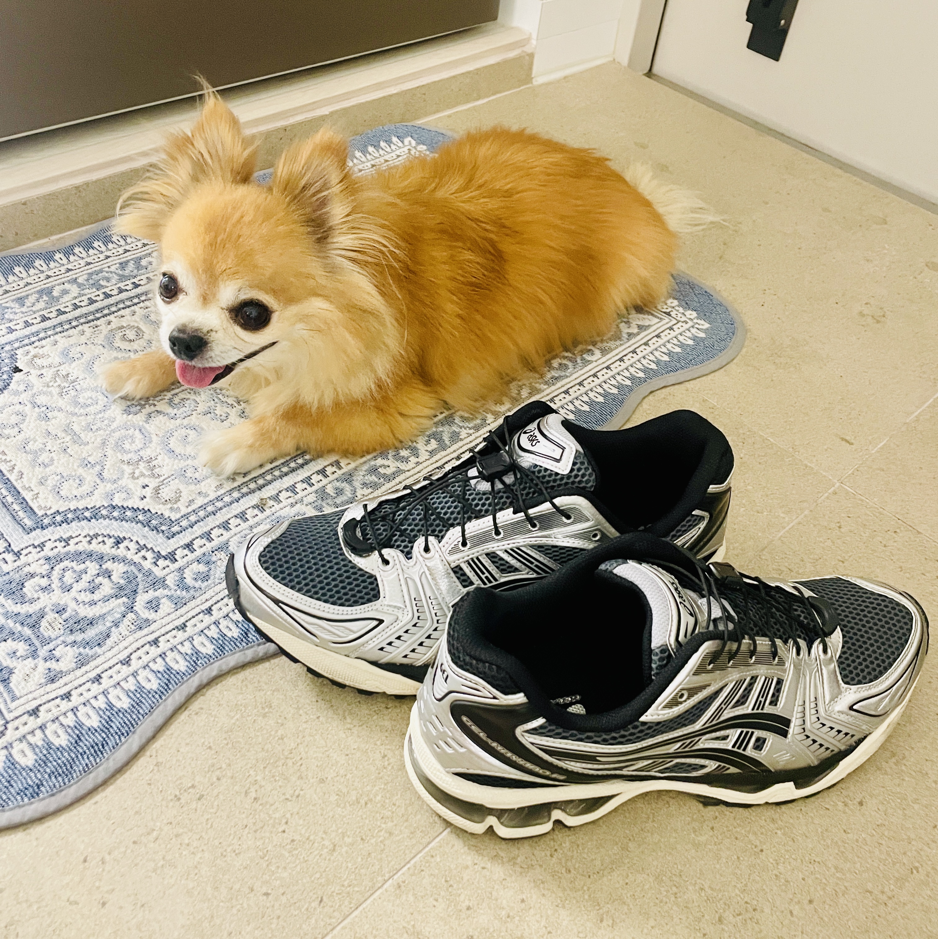 Asics Unlimited Gel-Kayano 14 Carrier Grey Black 착용 스타일