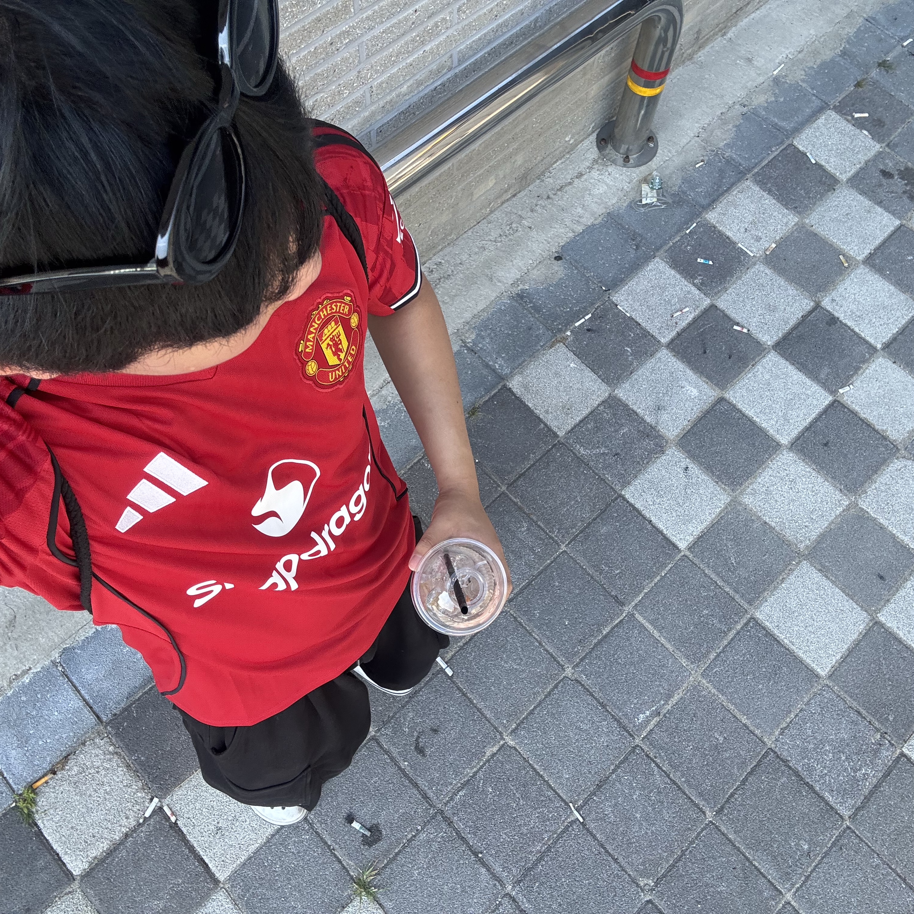 Adidas Manchester United 2025/26 Home Jersey Mufc Red - KR Sizing (Non Marking Ver.) 착용 스타일 - 1