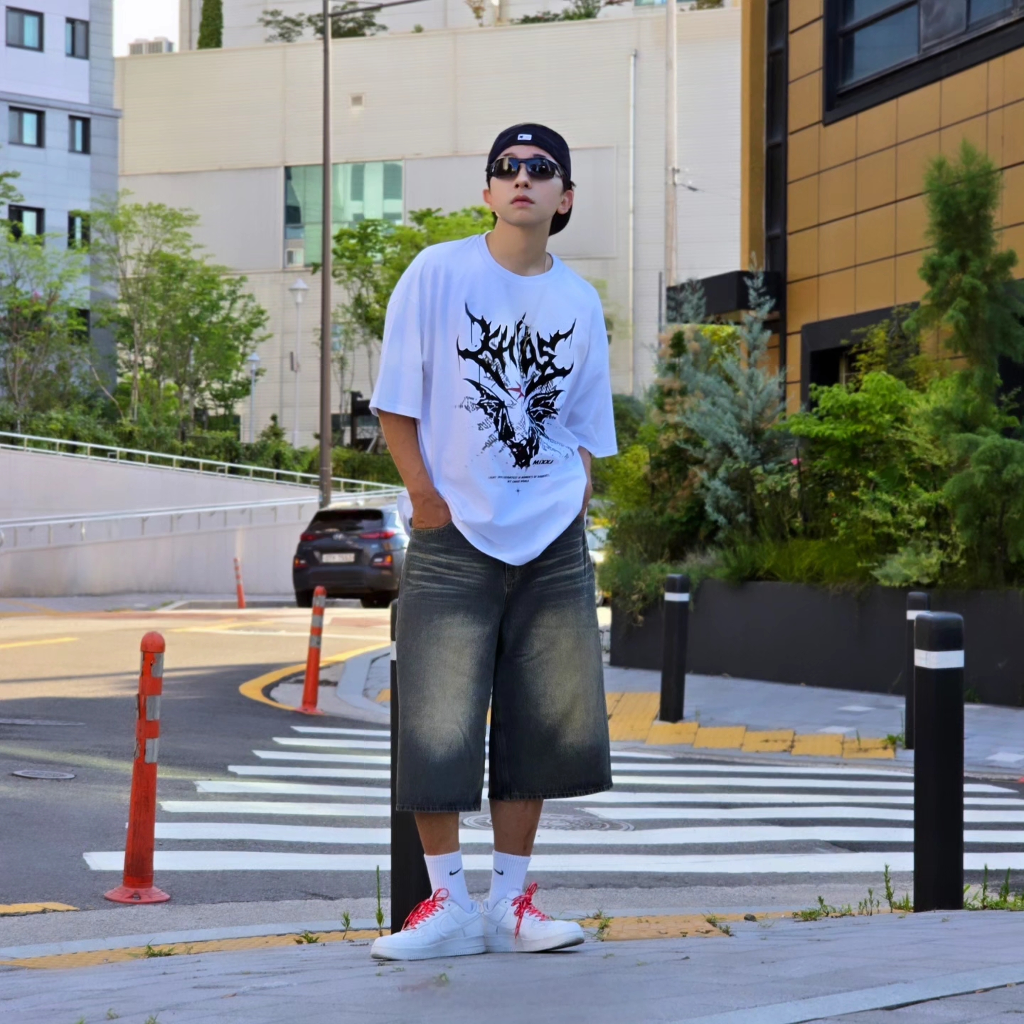 New Era 59Fifty MLB Authentic New York Yankees Game Navy, Nike x Supreme Air Force 1 Low White 착용 스타일 - 1