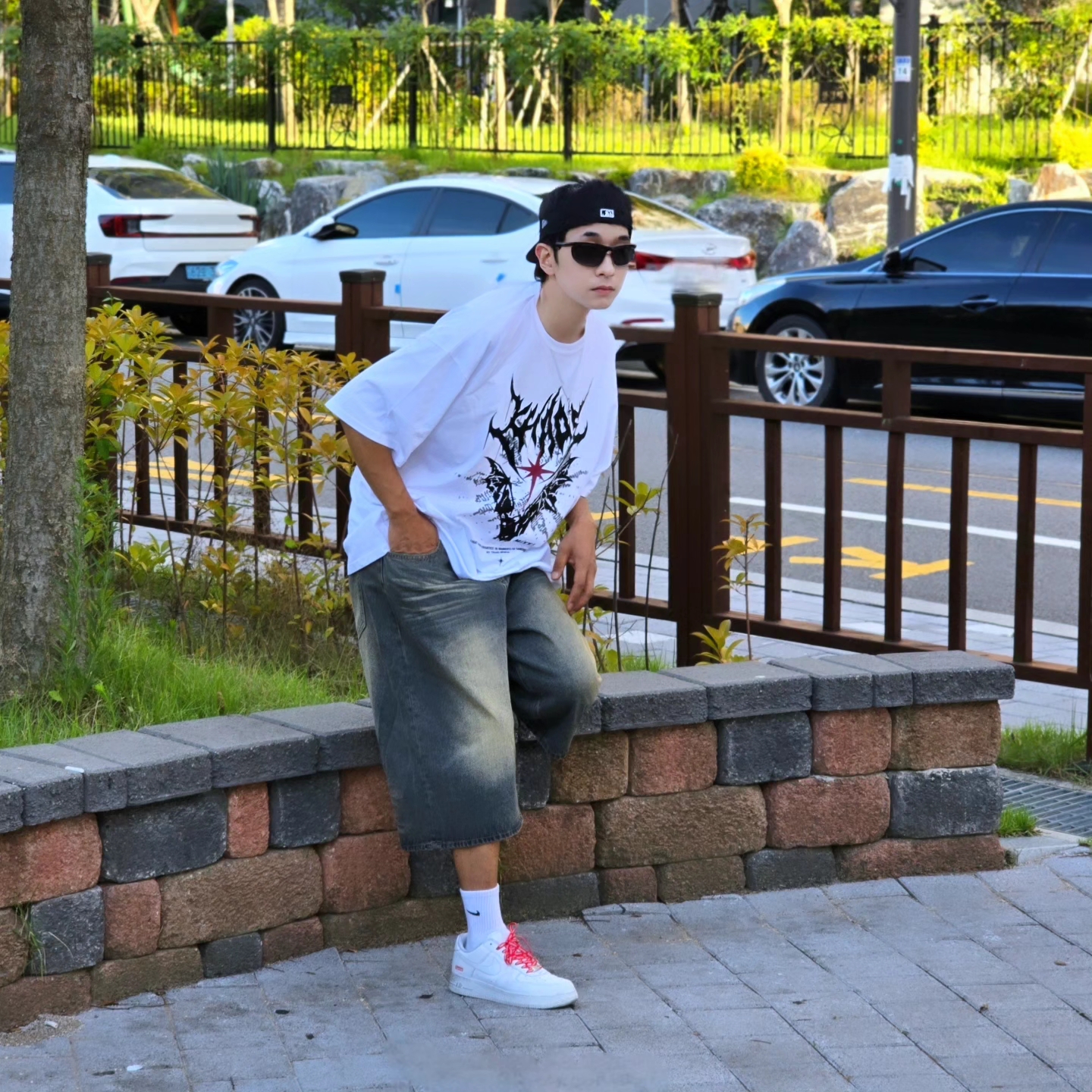 New Era 59Fifty MLB Authentic New York Yankees Game Navy, Nike x Supreme Air Force 1 Low White 착용 스타일 - 3