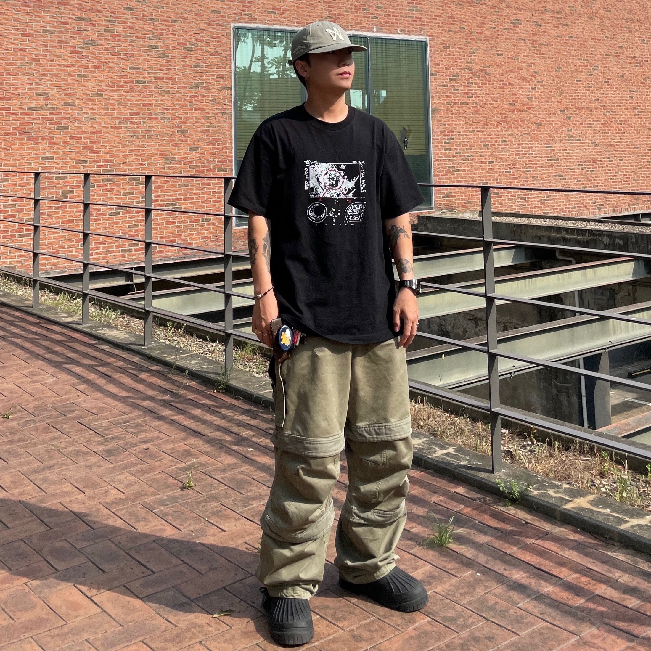 Aoiro 6-Panel Bone A/N Cap Olive 착용 스타일 - 5