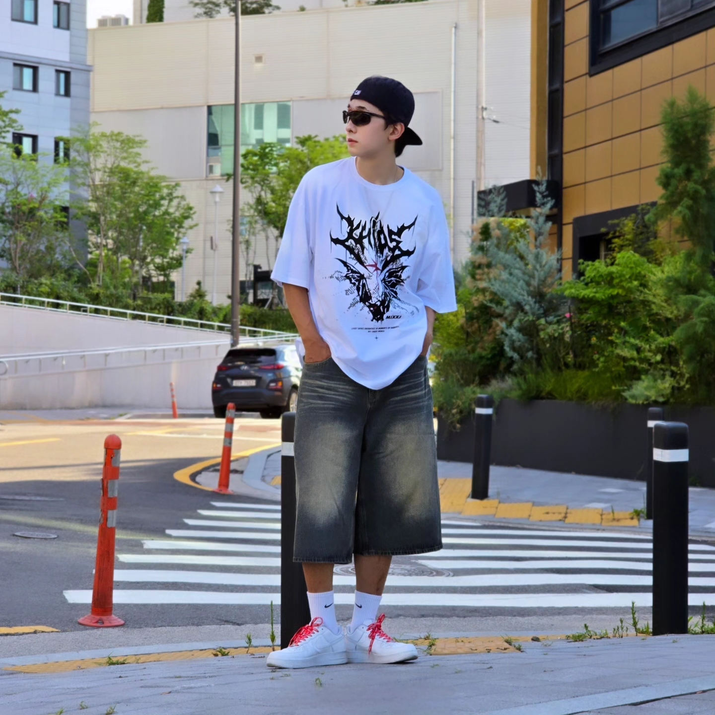 New Era 59Fifty MLB Authentic New York Yankees Game Navy, Nike x Supreme Air Force 1 Low White 착용 스타일 - 2