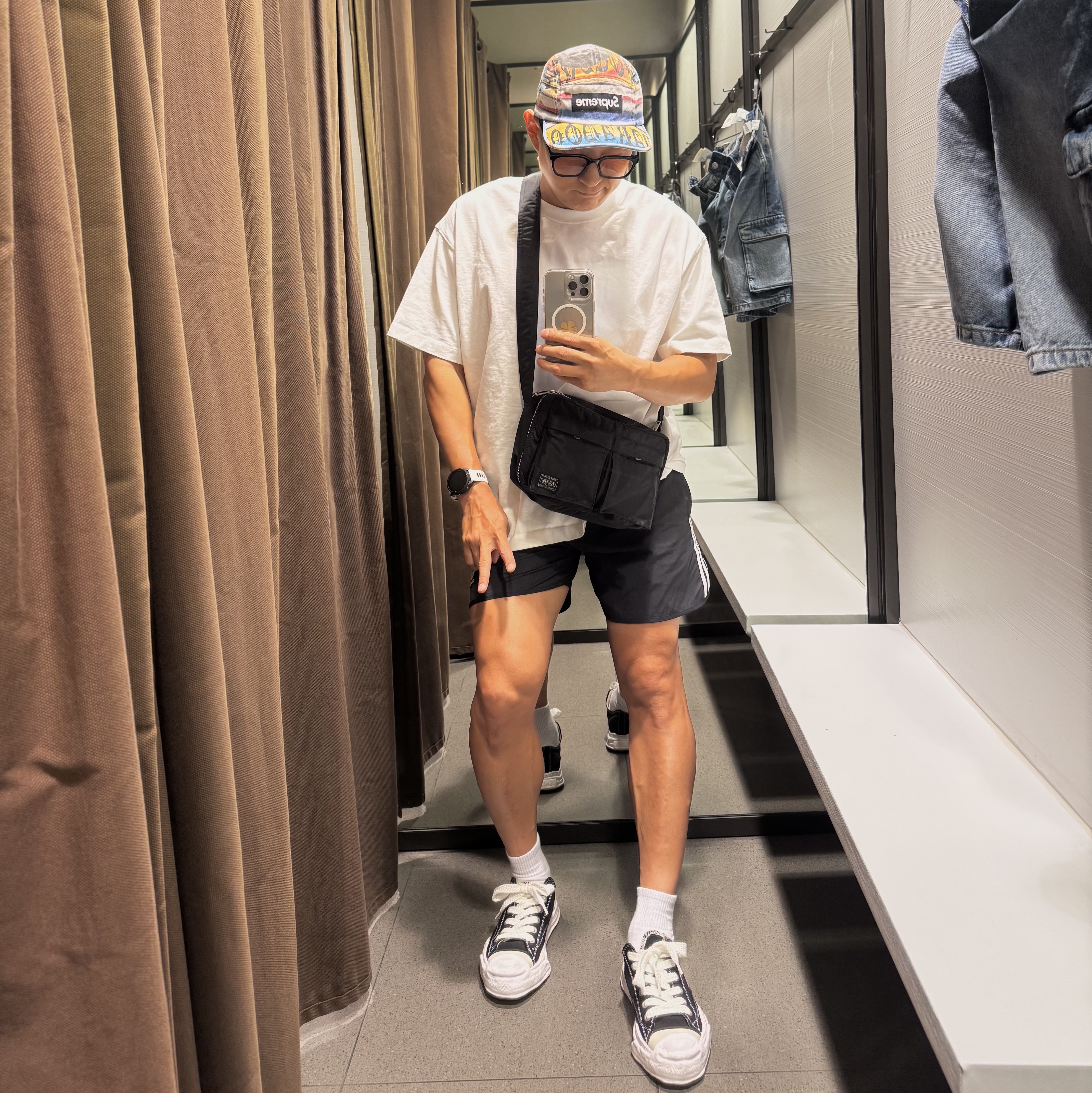 Supreme Maradona Camp Cap Multicolor - 24SS, Maison Mihara Yasuhiro Peterson OG Sole Canvas Low Sneakers Black 착용 스타일