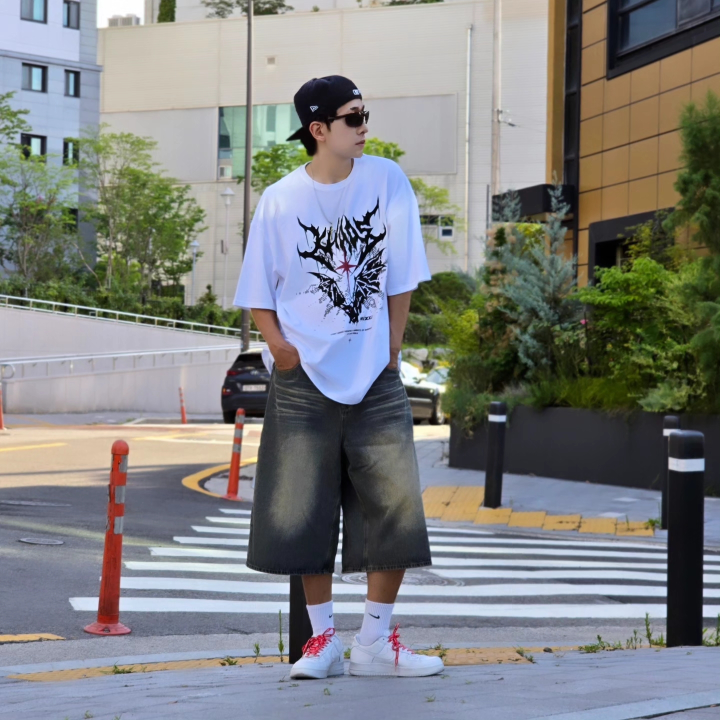 New Era 59Fifty MLB Authentic New York Yankees Game Navy, Nike x Supreme Air Force 1 Low White 착용 스타일 - 5