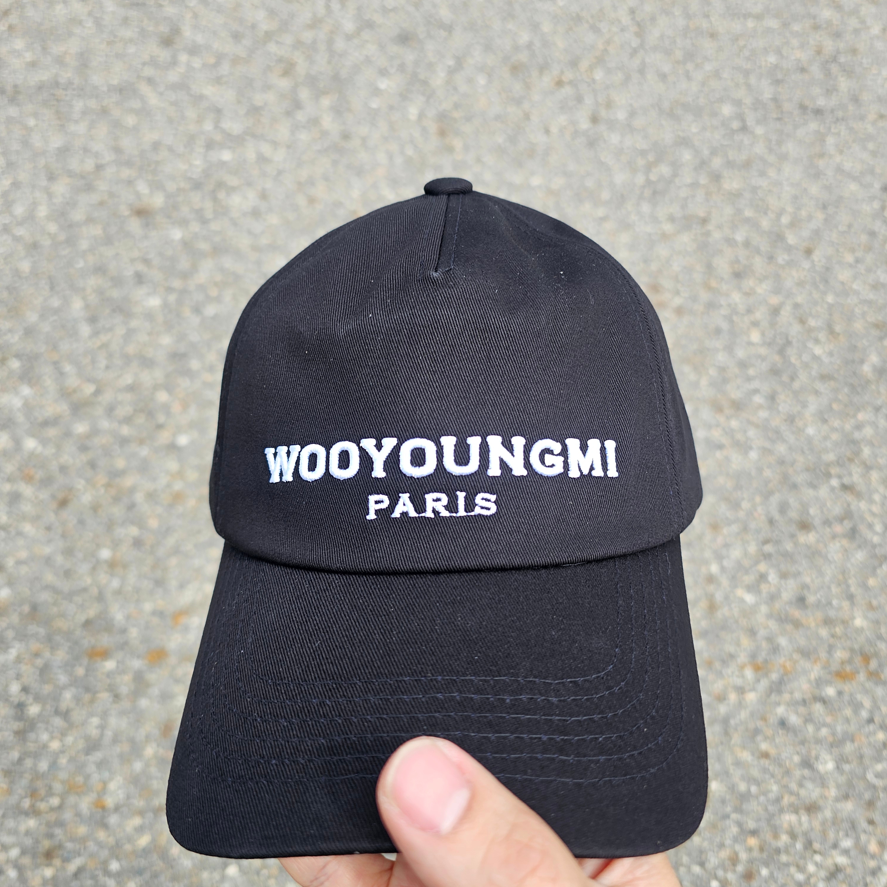 Wooyoungmi Embroidered Ball Cap Black 착용 스타일