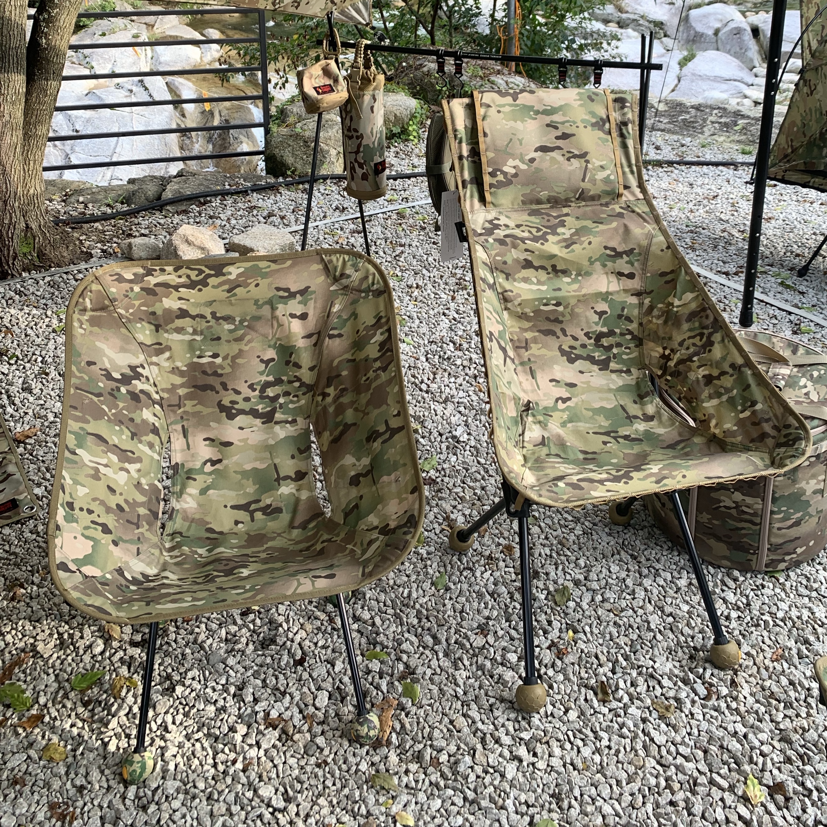 Helinox Tactical Chair L Multicam, Helinox Tactical Sunset Chair Multicam 착용 스타일