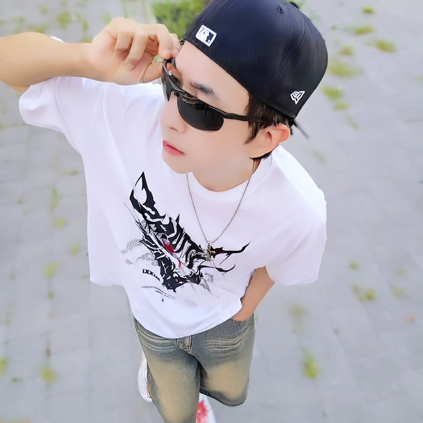 New Era 59Fifty MLB Authentic New York Yankees Game Navy, Nike x Supreme Air Force 1 Low White 착용 스타일 - 1