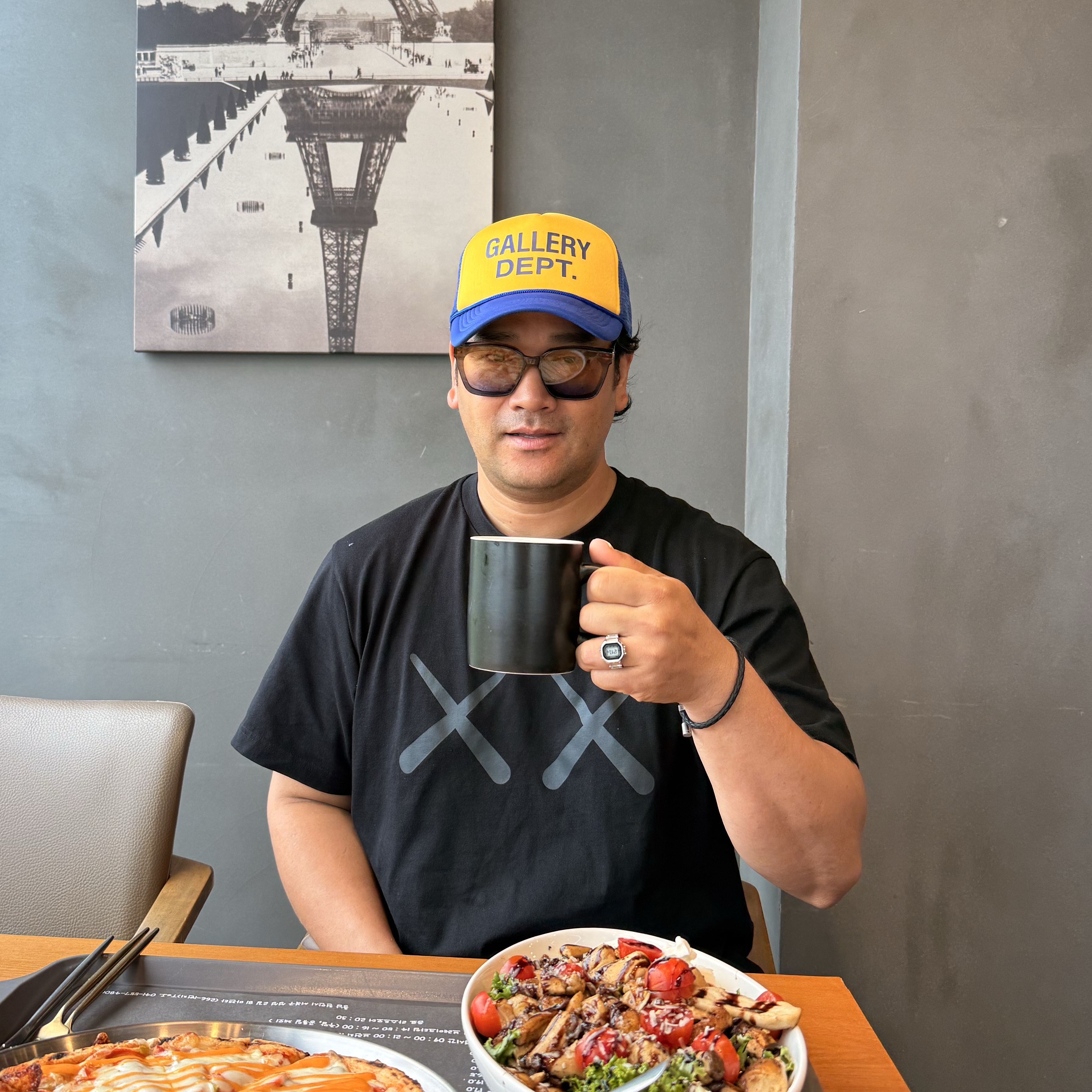 Casio 50th Anniversary Ring Watch CRW-001-1, Gallery Dept. GD Trucker Cap Yellow Navy 착용 스타일 - 2