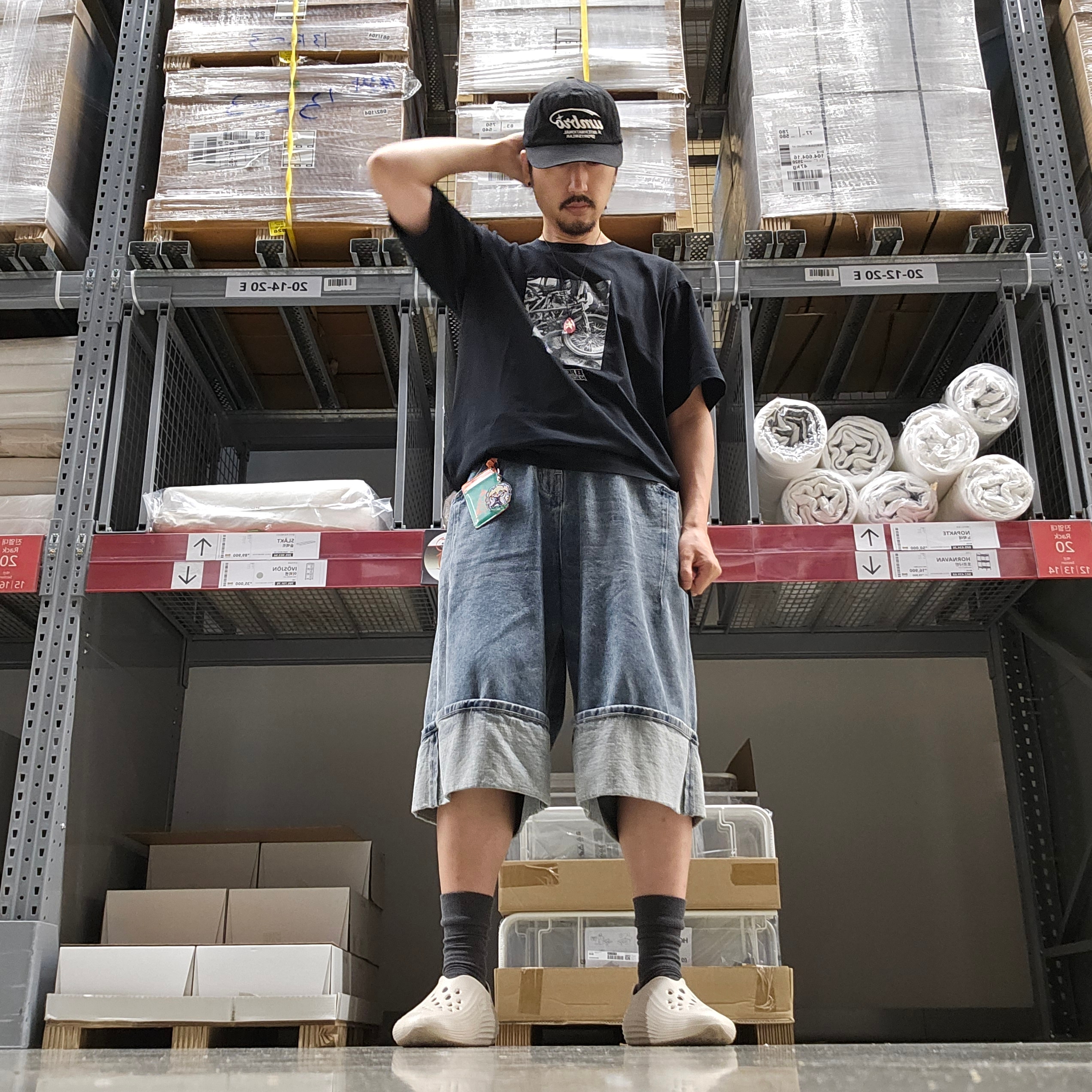 Nike ReactX Rejuven8 Light Orewood Brown, Umbro x White Mountaineering 6 Panel Cap Navy 착용 스타일 - 2