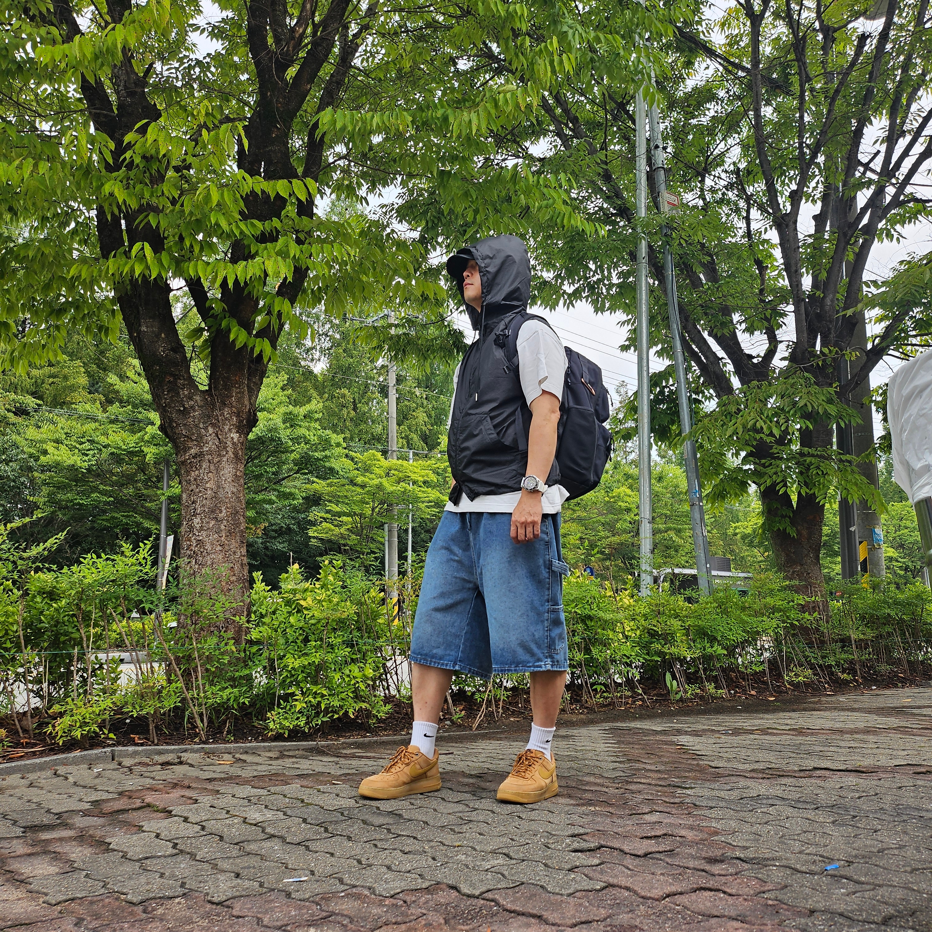 Nike ACG Trail Cap Black, Nike Utility Speed Training Backpack 27L Black 착용 스타일 - 1