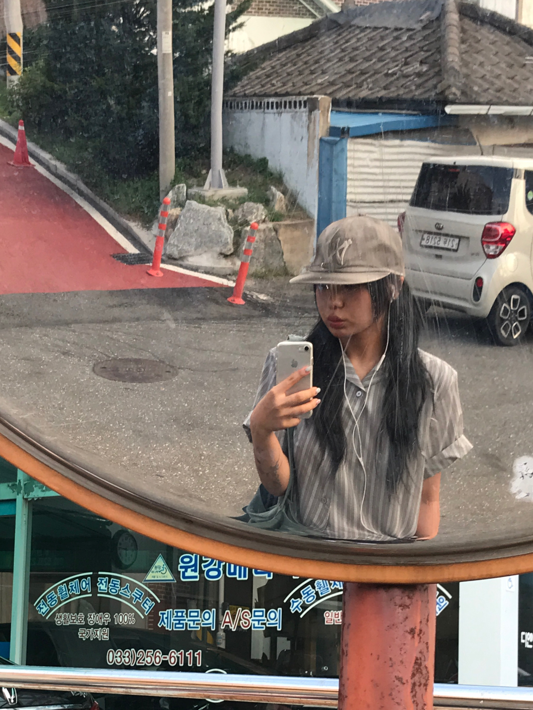 [KREAM Exclusive] Aoiro 6-Panel Bone A/N Cap Mud 착용 스타일 - 4