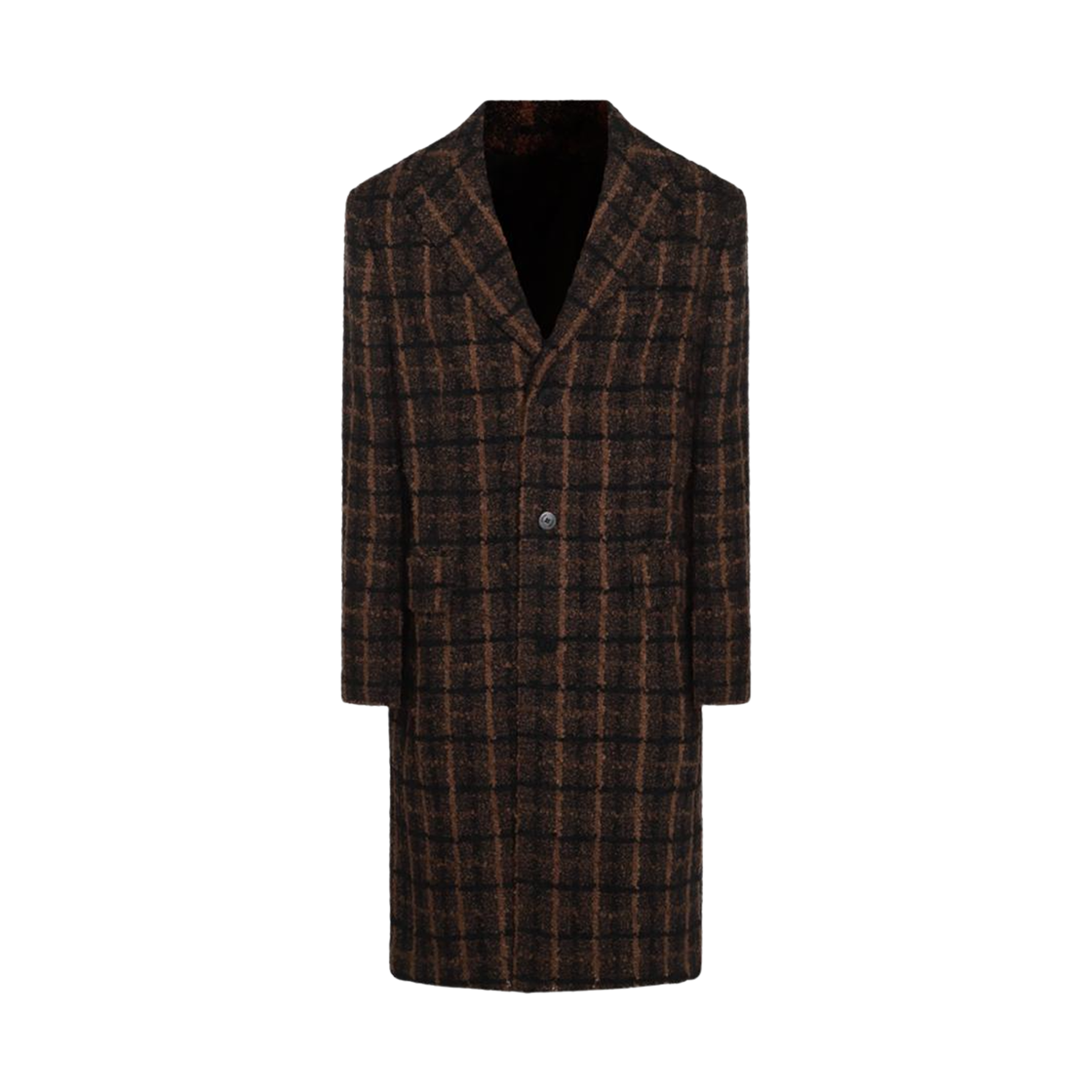 1017421-1A12328-2N020 Versace Boucle Tweed Coat Brown