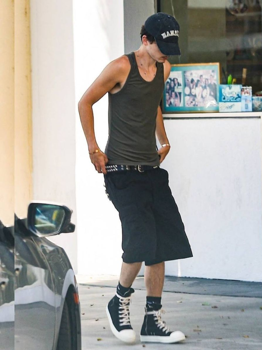 MJD Re-Nylon Wide Carpenter Bermuda Pants Black, Adidas Flames Denim Shorts Medium Black - KR Sizing 착용 스타일 - 3