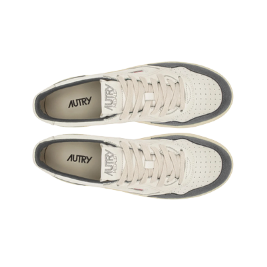 오트리 메달리스트 로우 레더 스웨이드 스니커즈 화이트 모렐(Autry Medalist Low Leather Suede Sneakers White Morel) - 3