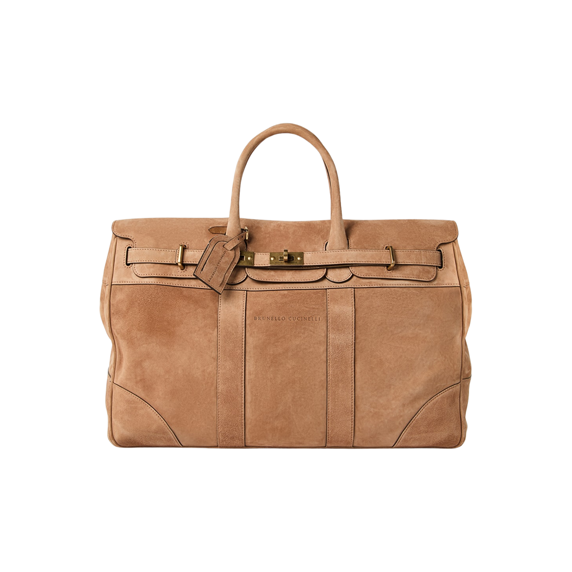 MBWTU071-C2683 Brunello Cucinelli Reversed Calfskin Country Bag Biscuit