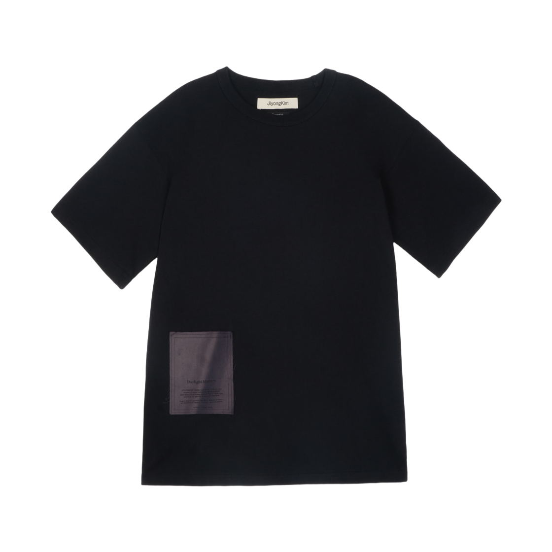 - Jiyong Kim Sun Bleached Patch T-Shirt Black