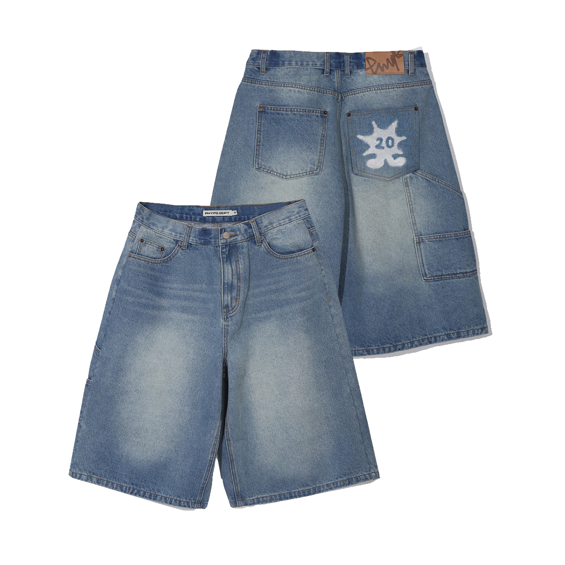 PFM1DP303AVB Phyps Dept Sunset Bermuda Denim Pants Vintage Blue
