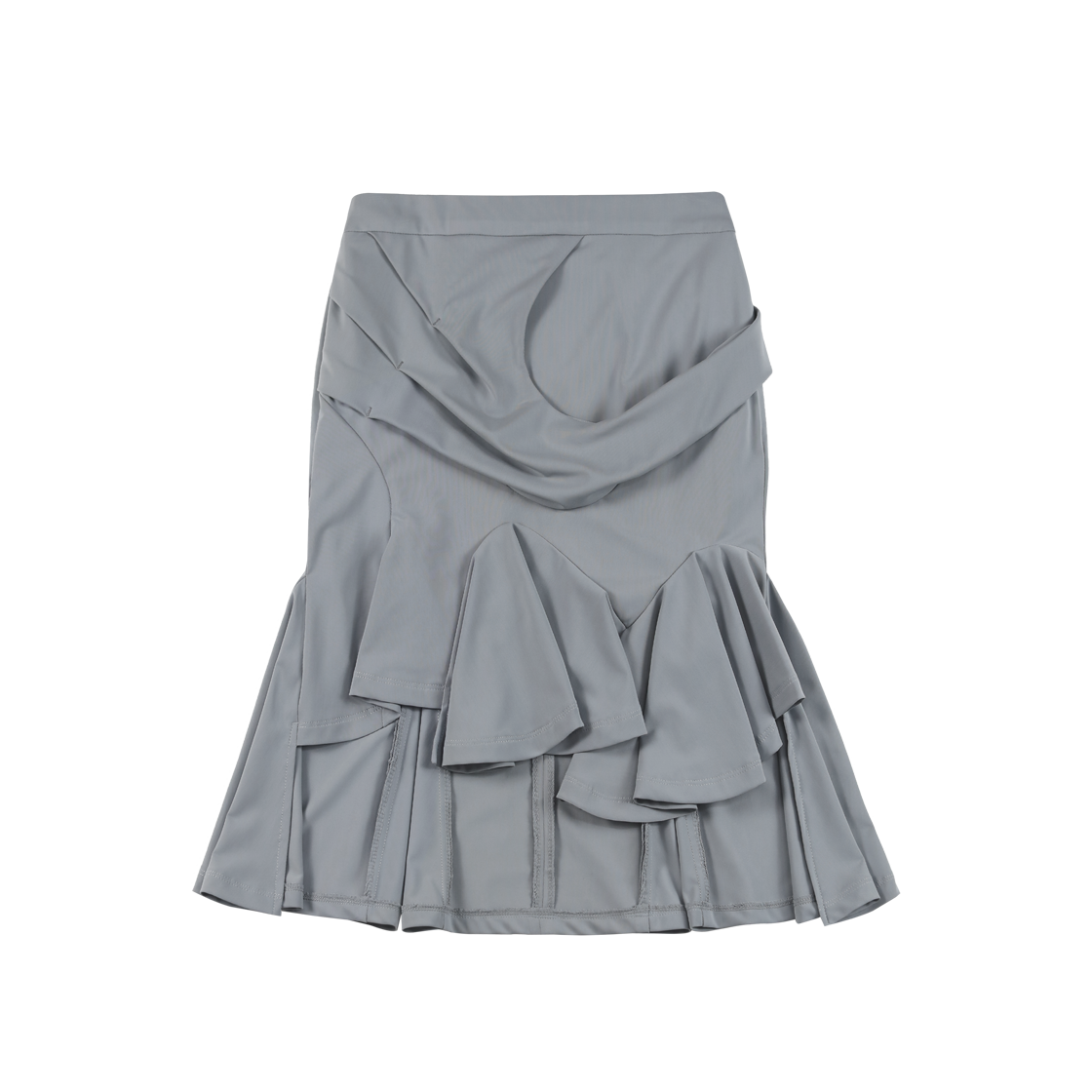 디프런티스 드레이프 져지 스커트 아이스 그레이(DIFFERENTIS Draped Jersey Skirt Ice Grey)