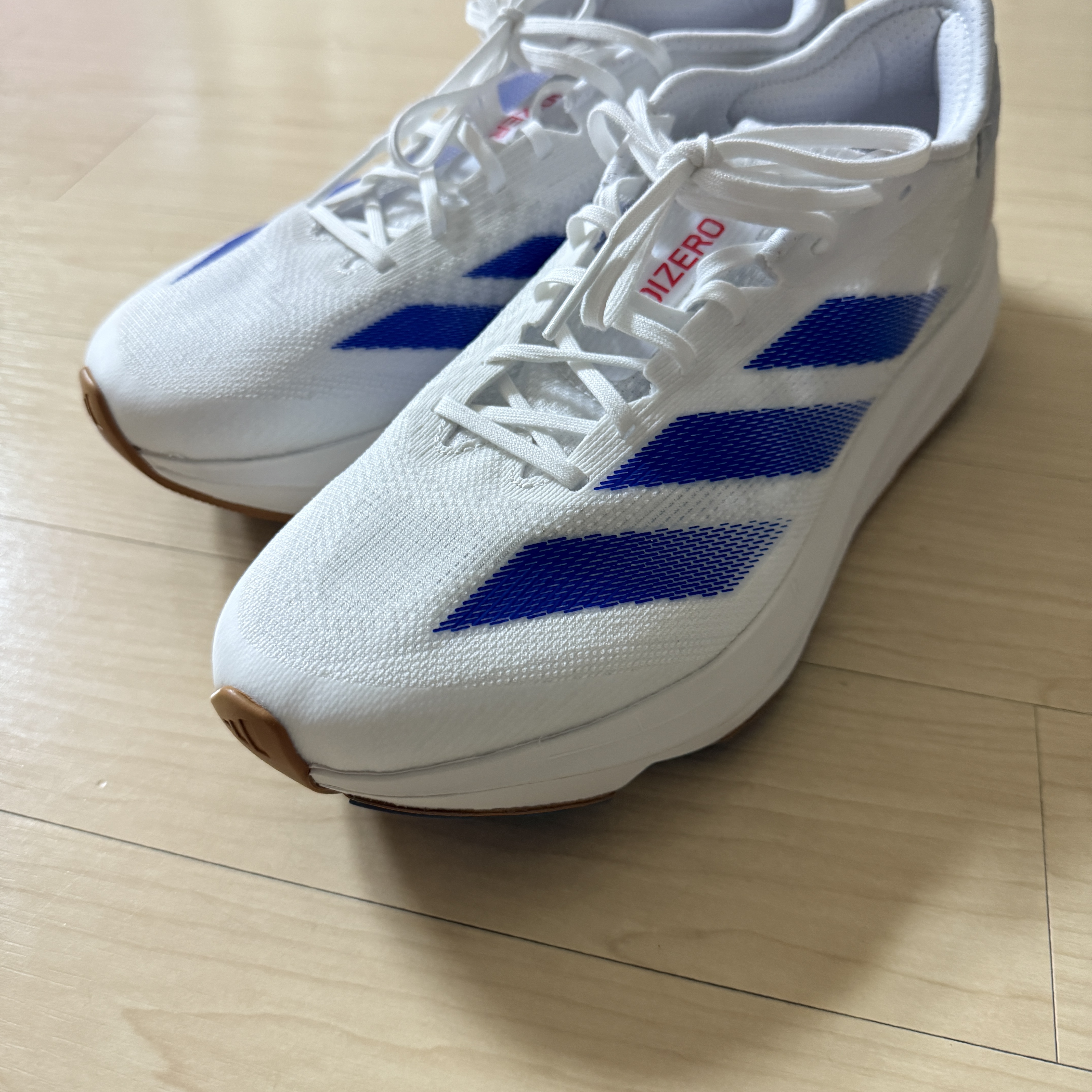 Adidas Adizero SL2 Cloud White Royal Blue 착용 스타일 - 1