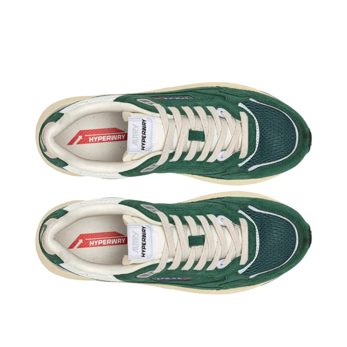 오트리 하이퍼웨이 스웨이드 시가 메쉬 스니커즈 말라카이트 실버(Autry Hyperway Sneakers in Cigar Mesh Suede Malachite Silver) - 2