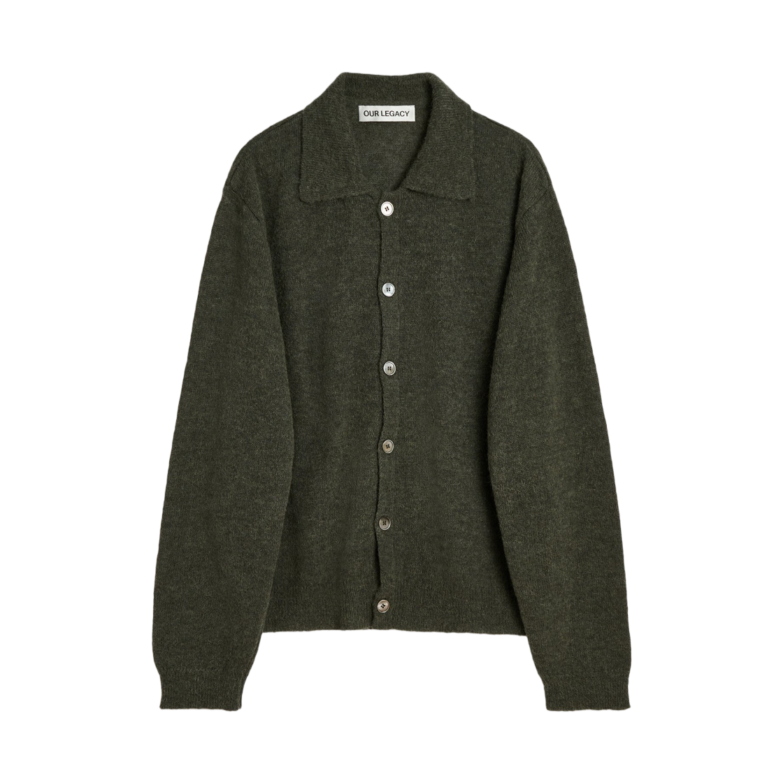 아워레가시 이브닝 폴로 모스 그린 퍼지 알파카(Our Legacy Evening Polo Moss Green Fuzzy Alpaca)