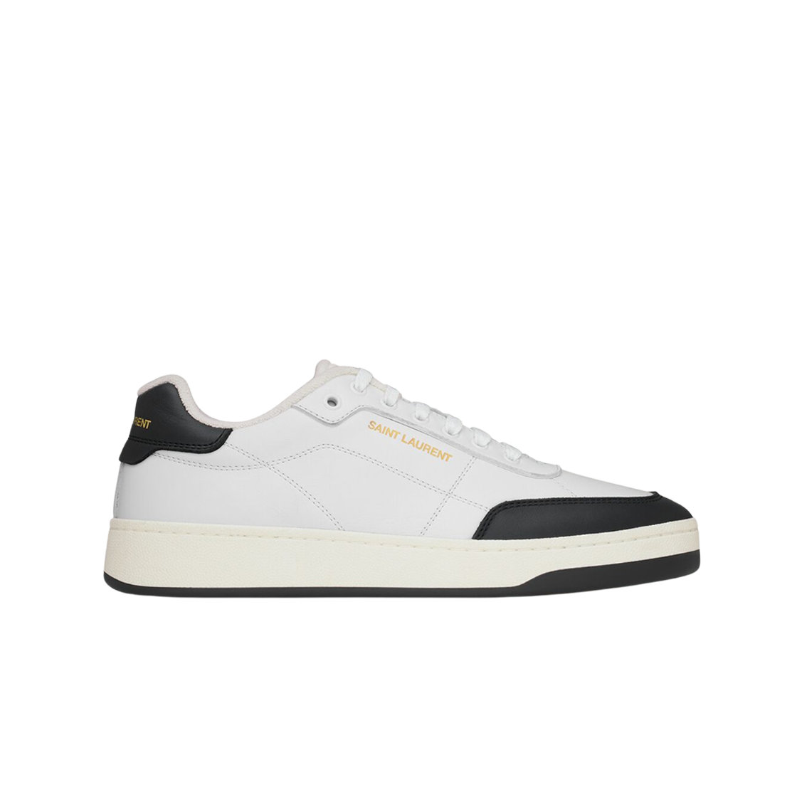 845537-00NI0-9061 Saint Laurent Smooth Leather SL/61 Sneakers Optic White Black