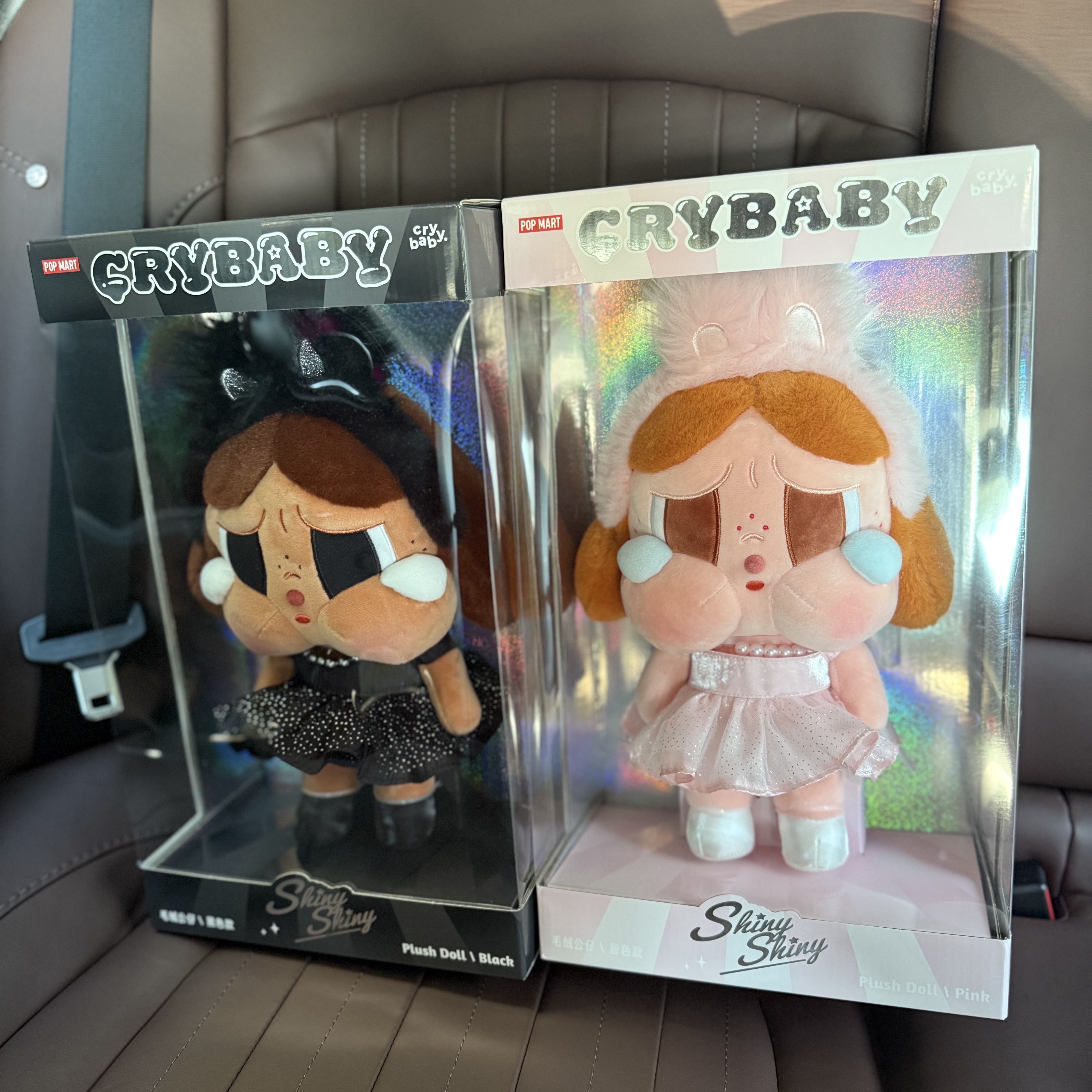 Pop Mart Crybaby Shiny Shiny Series Plush Doll Pink 착용 스타일