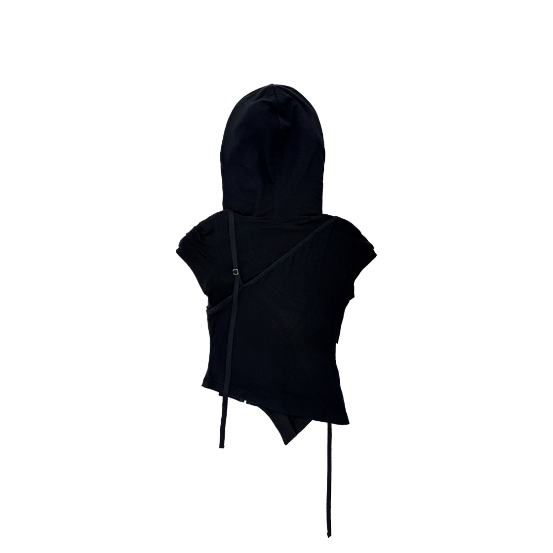 디프런티스 드레이퍼리 후드 슬리브 블랙(DIFFERENTIS Drapery Hood Sleeve Black) - 2